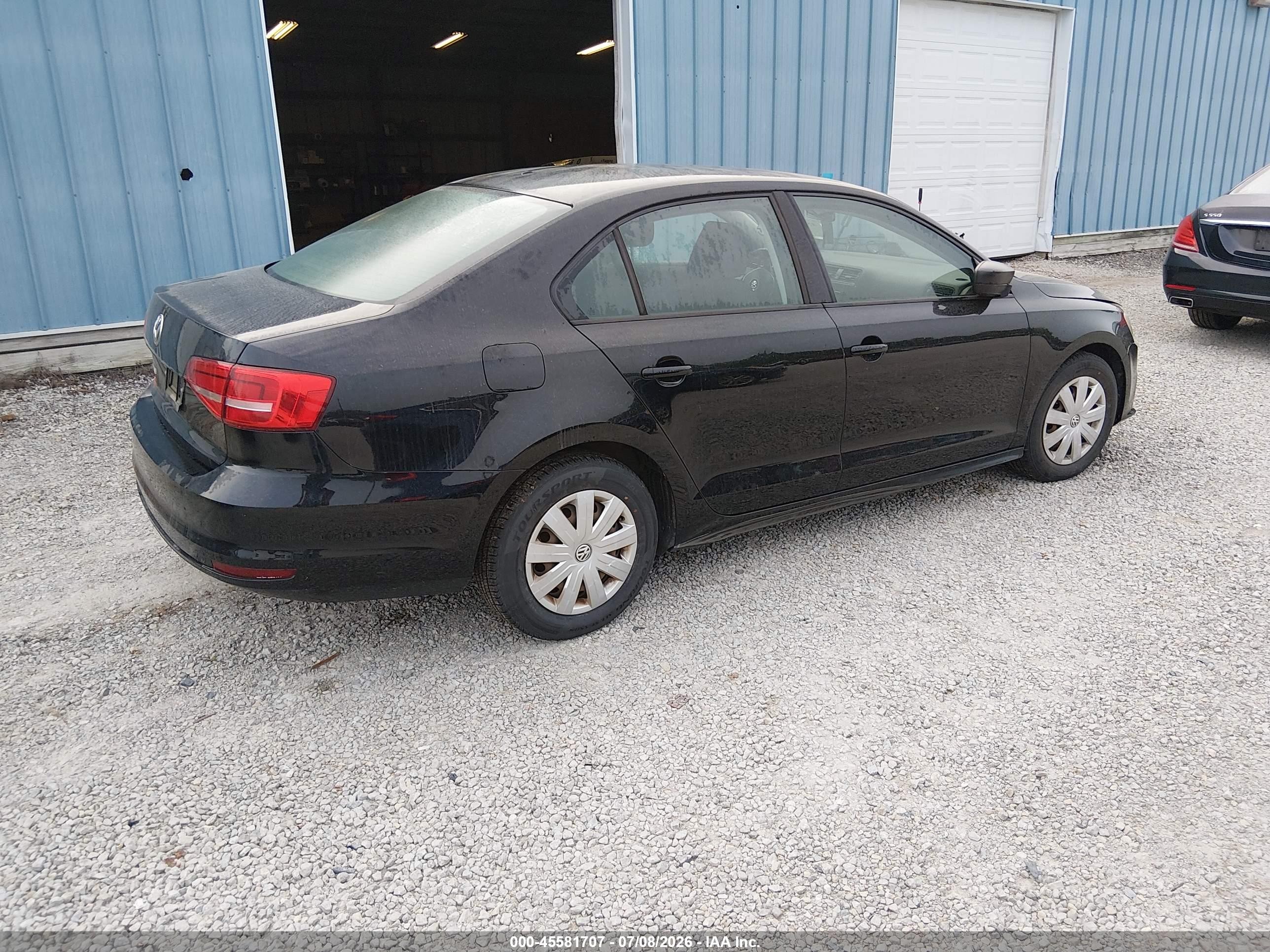 2015 Volkswagen Jetta 2.0l S Черный vin: 3VW2K7AJ2FM418498