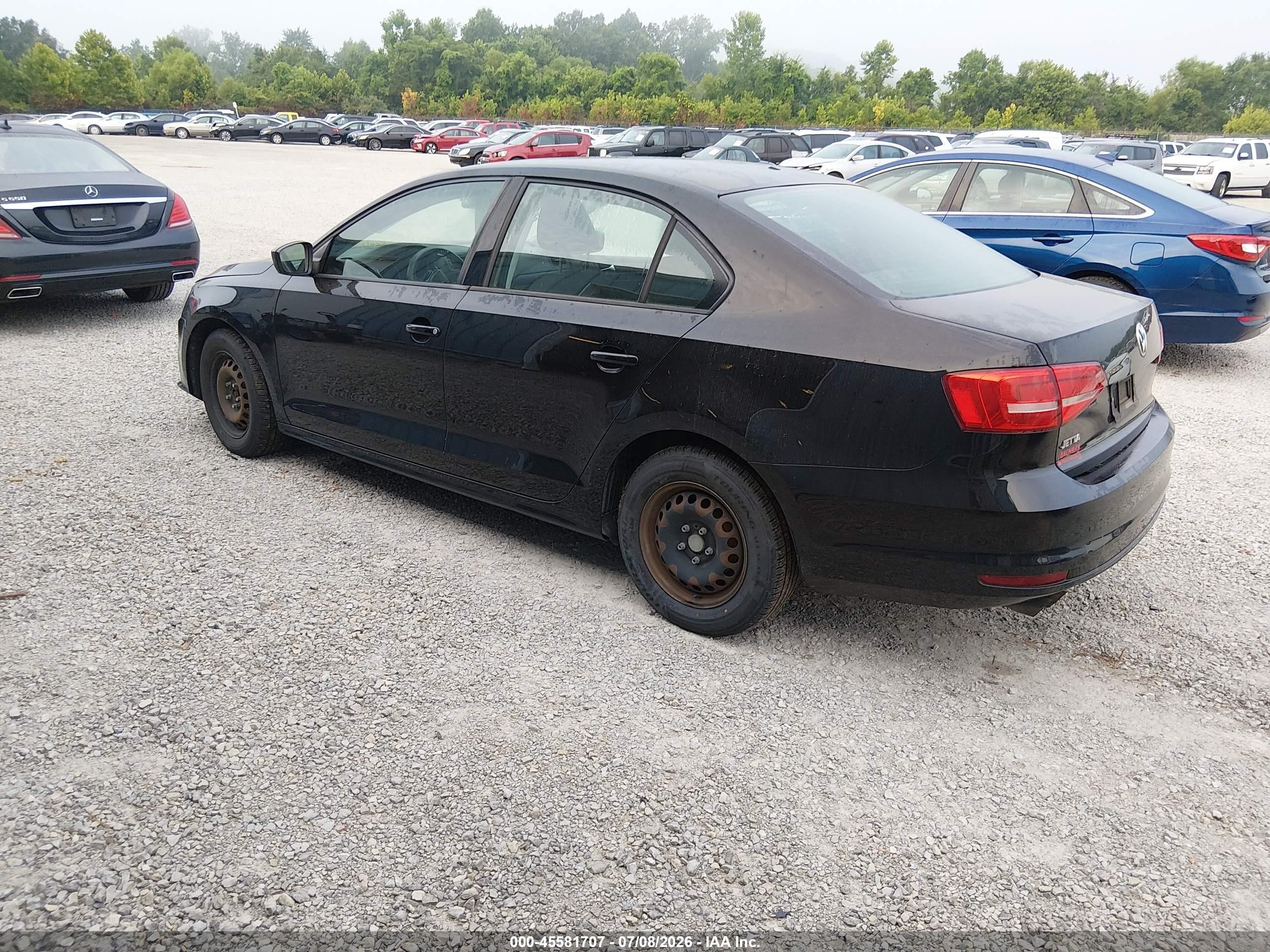 2015 Volkswagen Jetta 2.0l S Черный vin: 3VW2K7AJ2FM418498