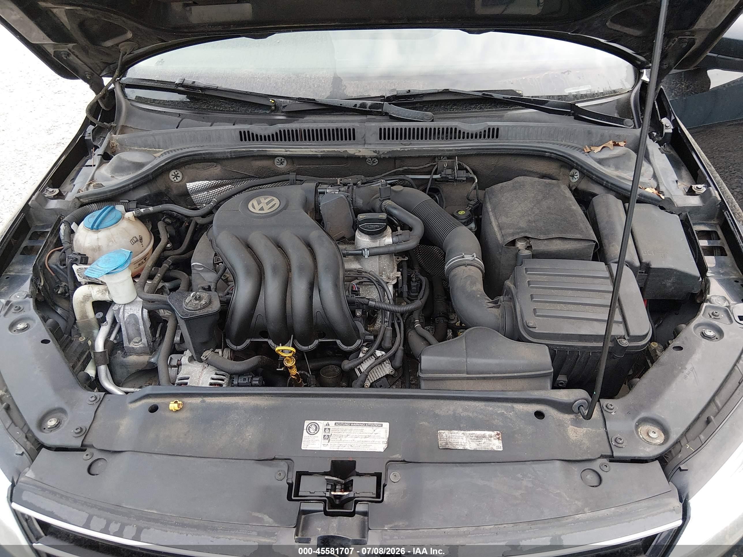 2015 Volkswagen Jetta 2.0l S Черный vin: 3VW2K7AJ2FM418498