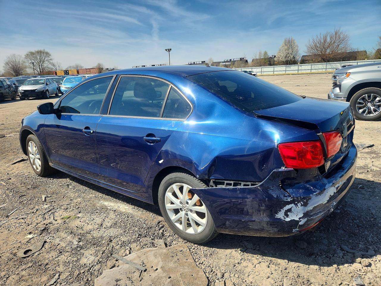 2011 Volkswagen Jetta Base Blue vin: 3VW2K7AJ3BM019013