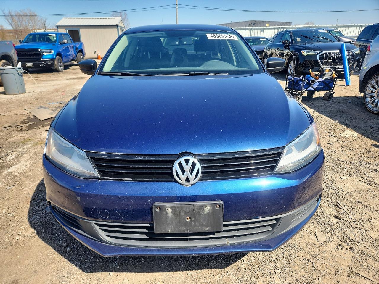 2011 Volkswagen Jetta Base Blue vin: 3VW2K7AJ3BM019013