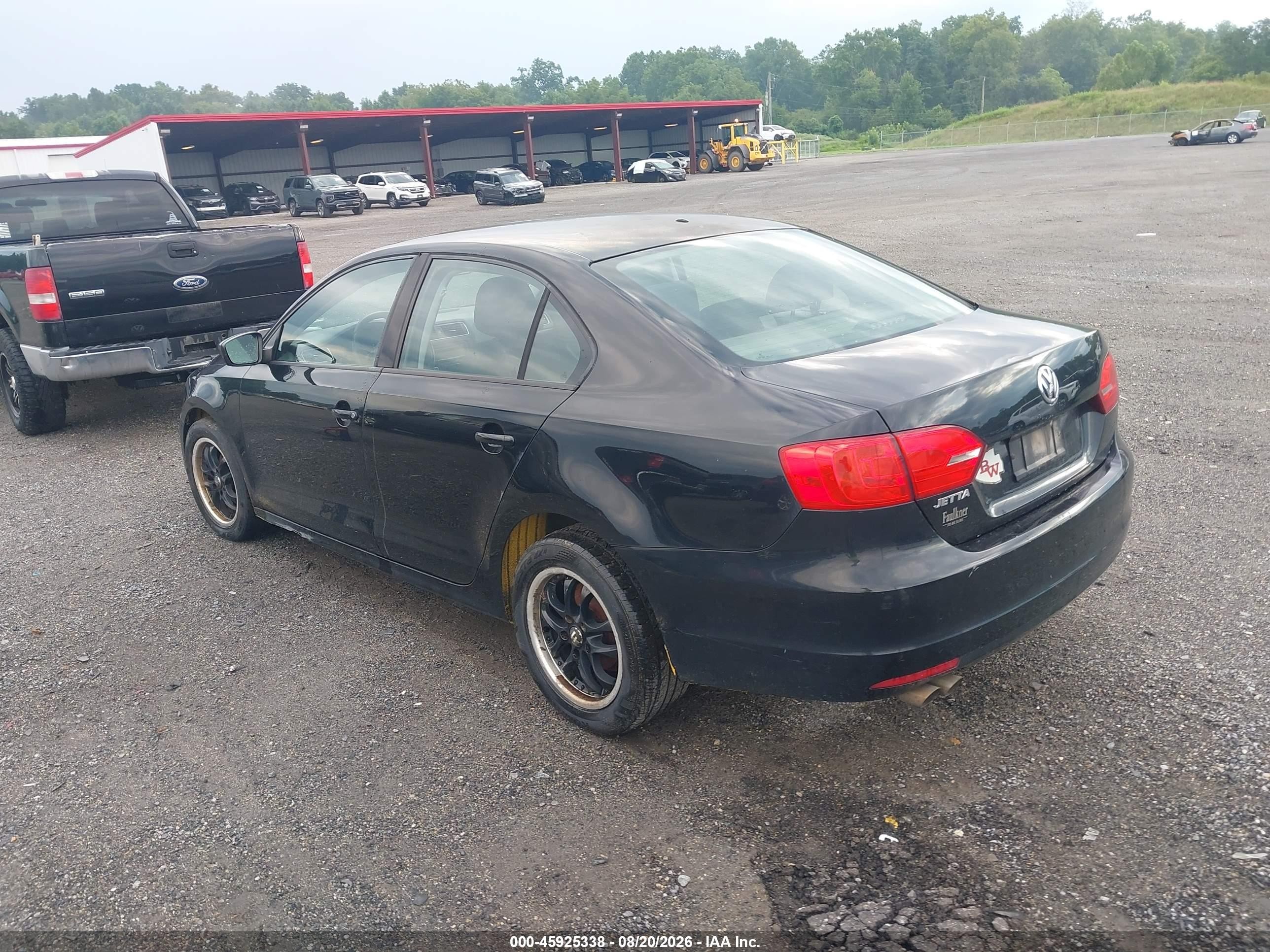 2011 Volkswagen Jetta 2.0l S Black vin: 3VW2K7AJ3BM089420