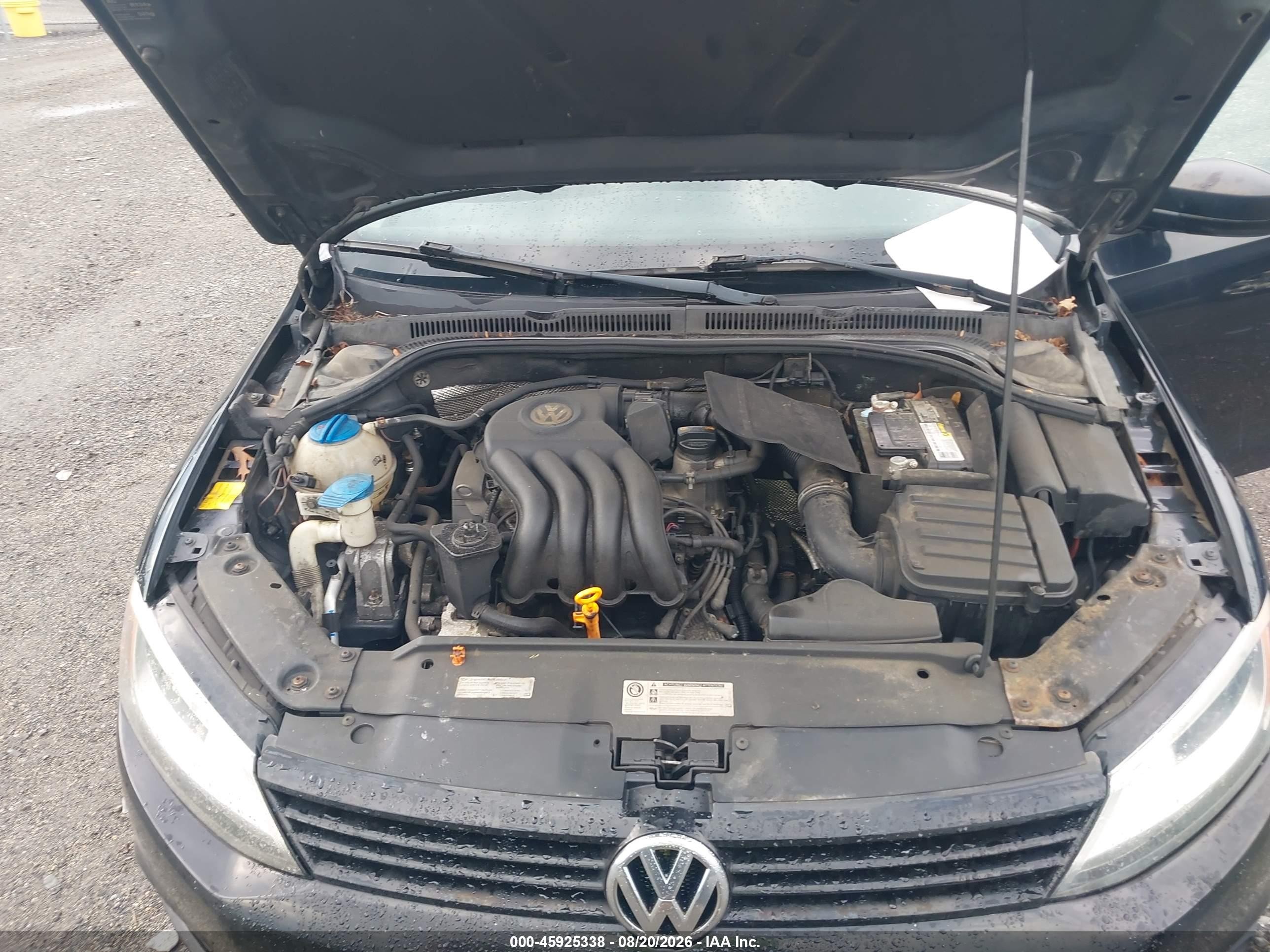 2011 Volkswagen Jetta 2.0l S Черный vin: 3VW2K7AJ3BM089420
