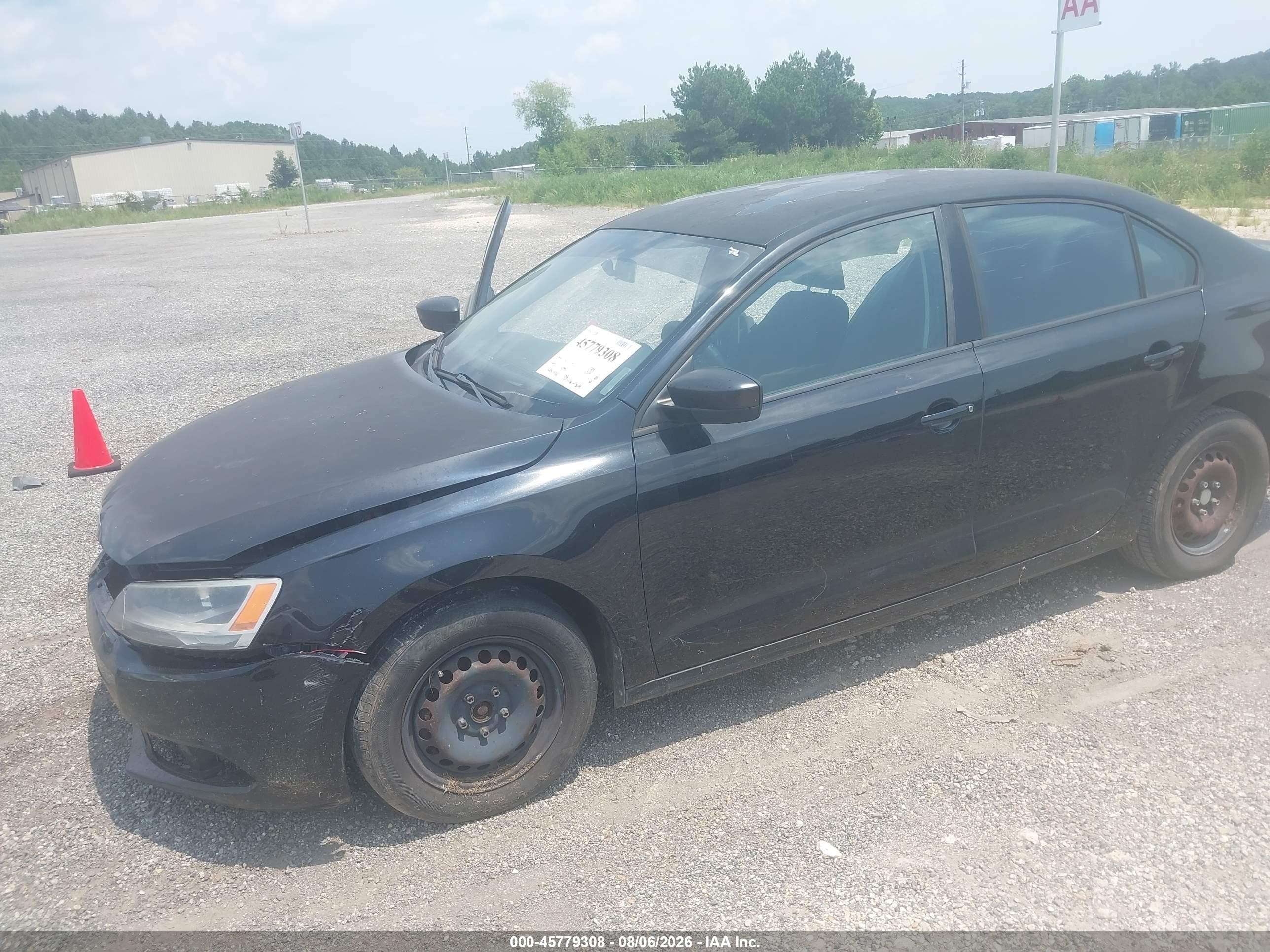 2011 Volkswagen Jetta 2.0l S Black vin: 3VW2K7AJ3BM107396