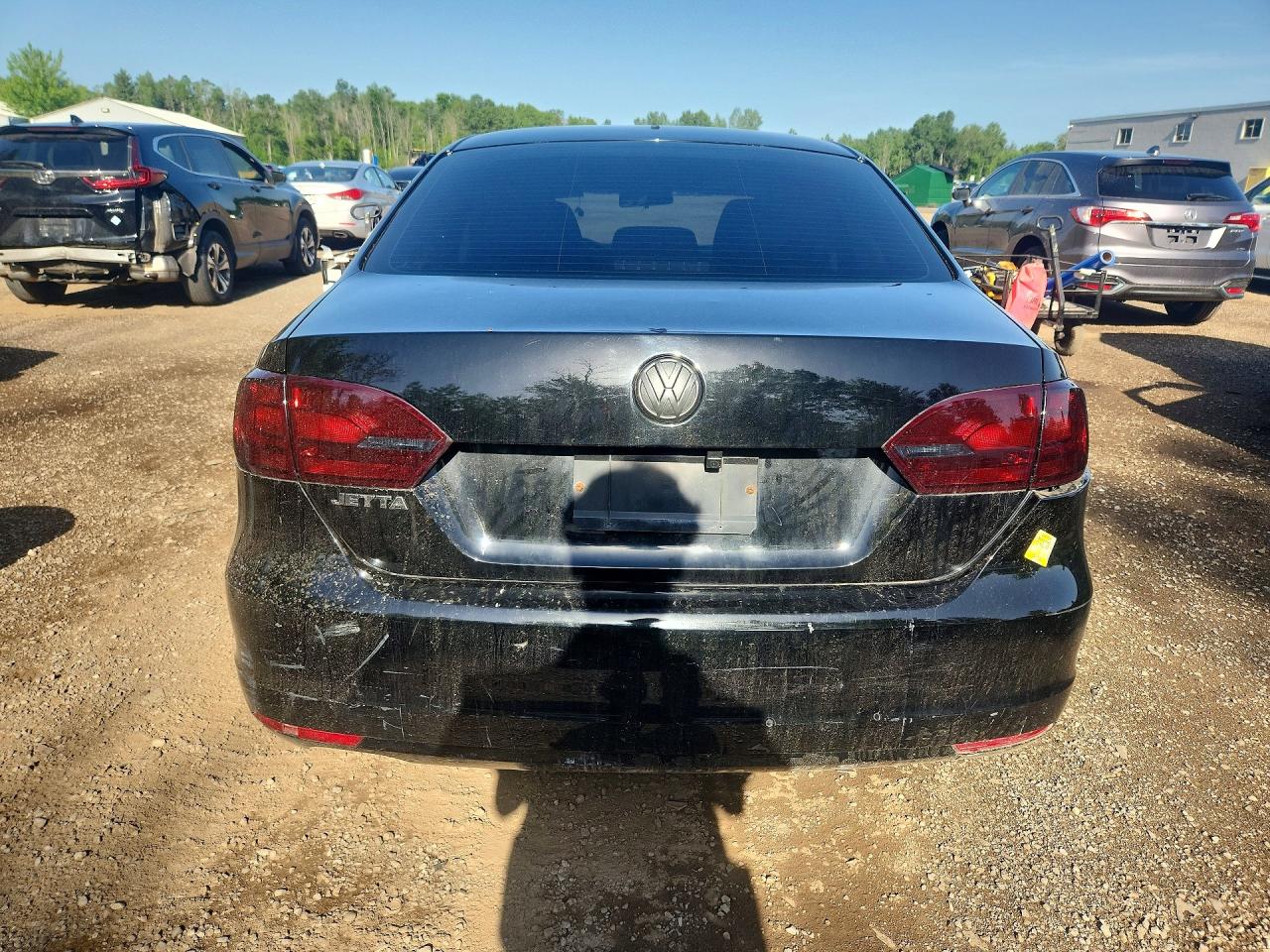 2011 Volkswagen Jetta Base Black vin: 3VW2K7AJ3BM376871