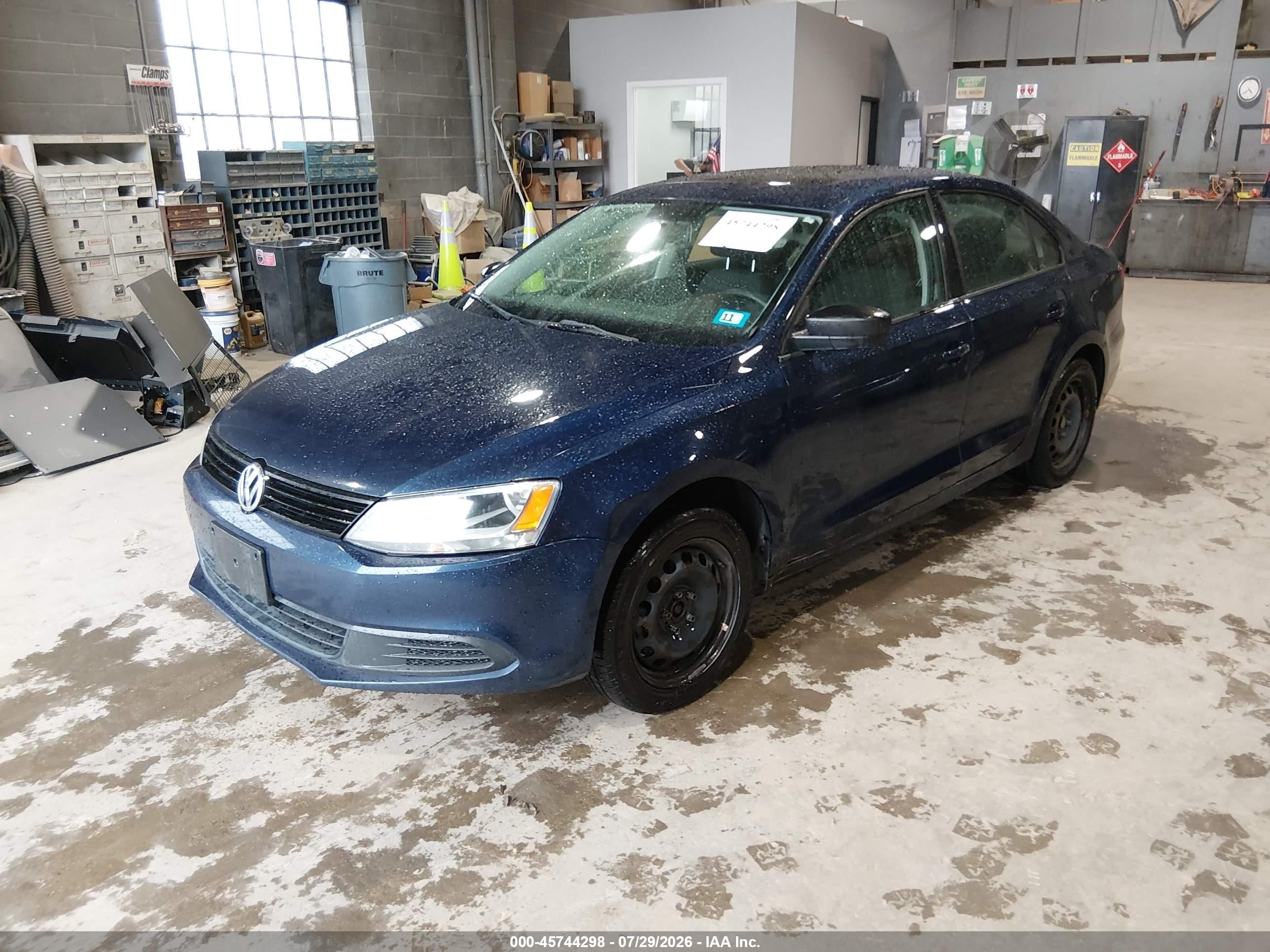 2012 Volkswagen Jetta 2.0l S Blue vin: 3VW2K7AJ3CM353284