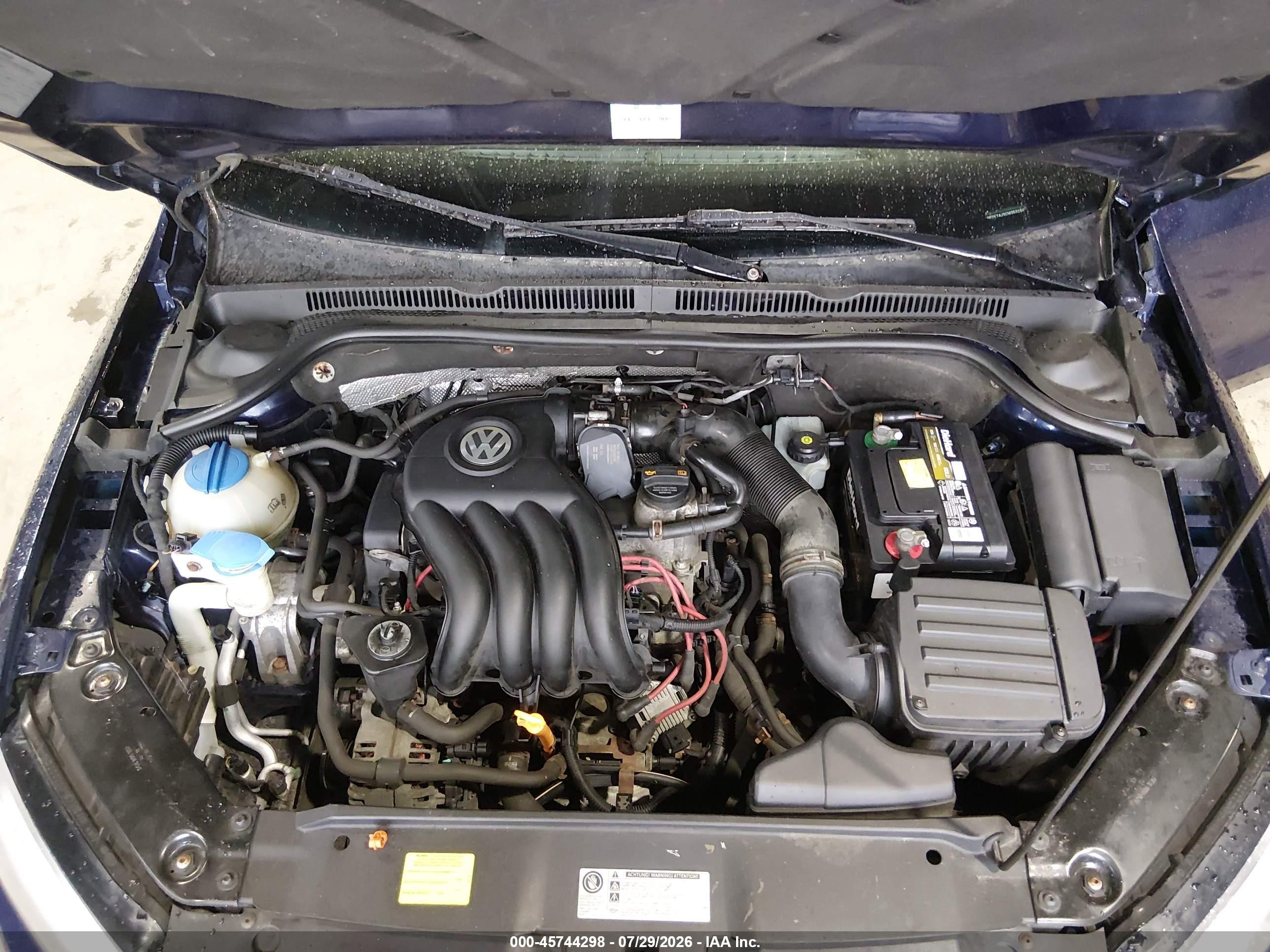 2012 Volkswagen Jetta 2.0l S Blue vin: 3VW2K7AJ3CM353284