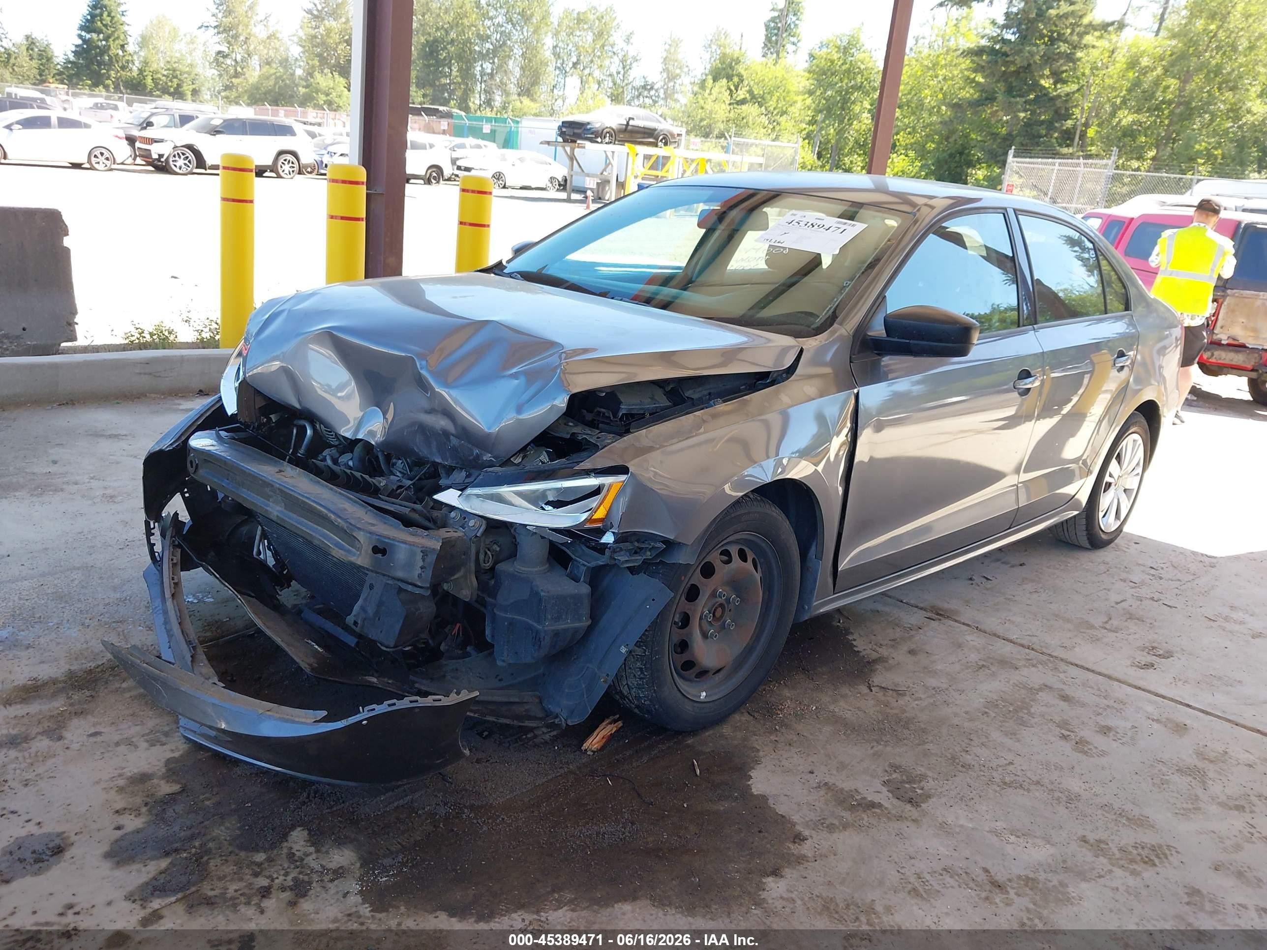 2012 Volkswagen Jetta 2.0l S Gray vin: 3VW2K7AJ3CM395339