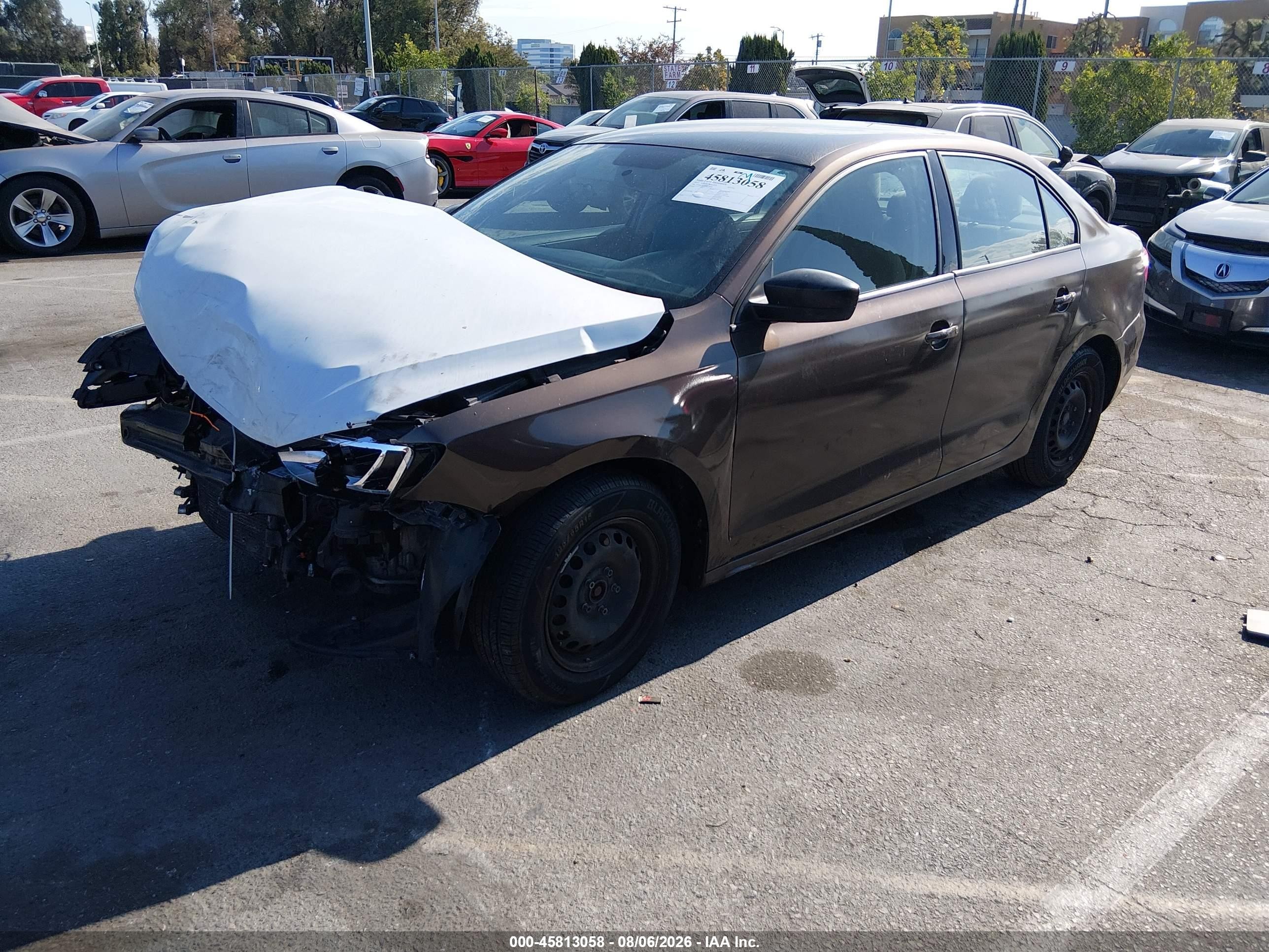 2013 Volkswagen Jetta 2.0l S Brown vin: 3VW2K7AJ3DM236404