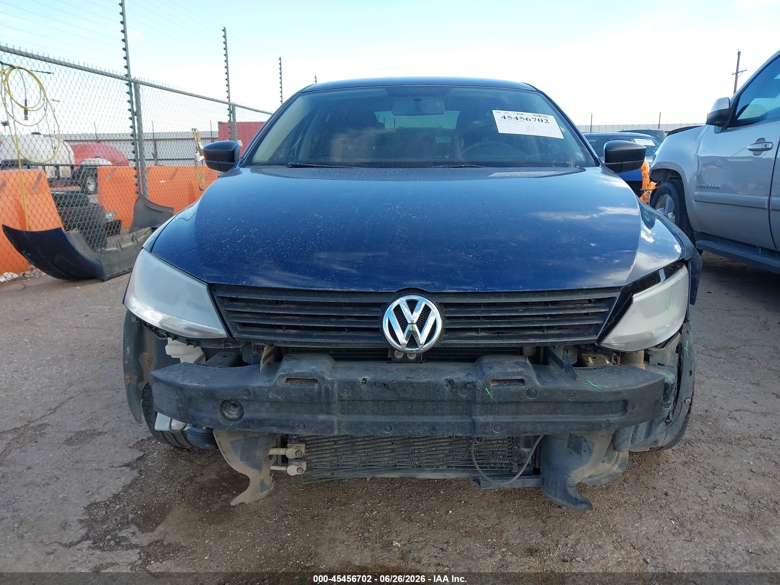 2013 Volkswagen Jetta 2.0l S Blue vin: 3VW2K7AJ3DM266163