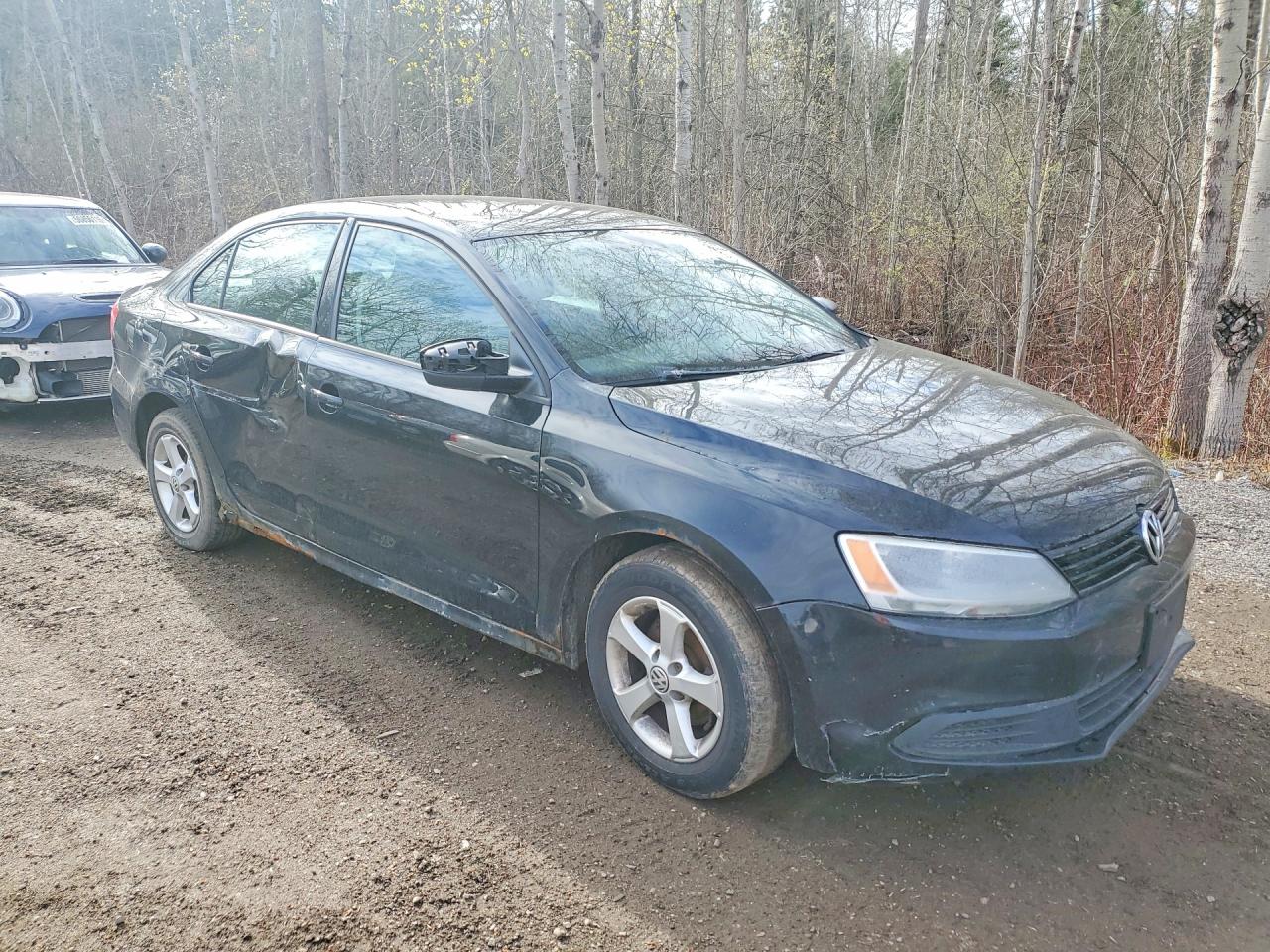 2013 Volkswagen Jetta Base Black vin: 3VW2K7AJ3DM394824