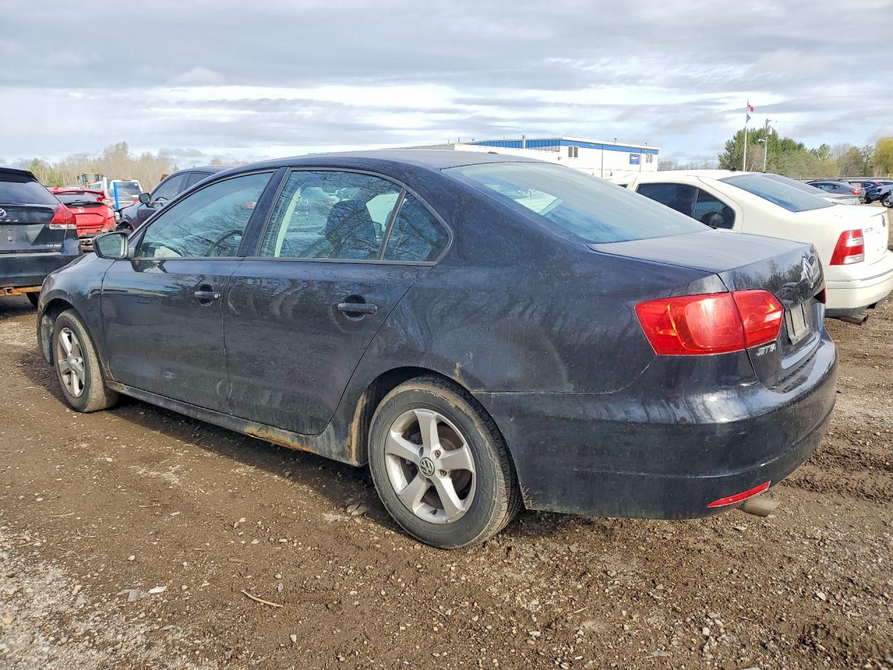 2013 Volkswagen Jetta Base Black vin: 3VW2K7AJ3DM394824