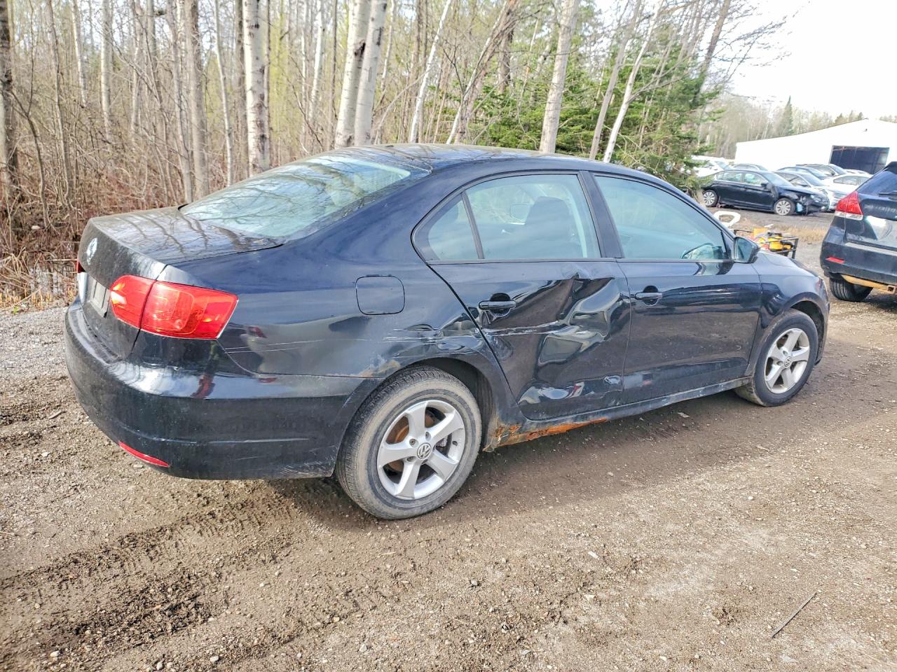 2013 Volkswagen Jetta Base Black vin: 3VW2K7AJ3DM394824