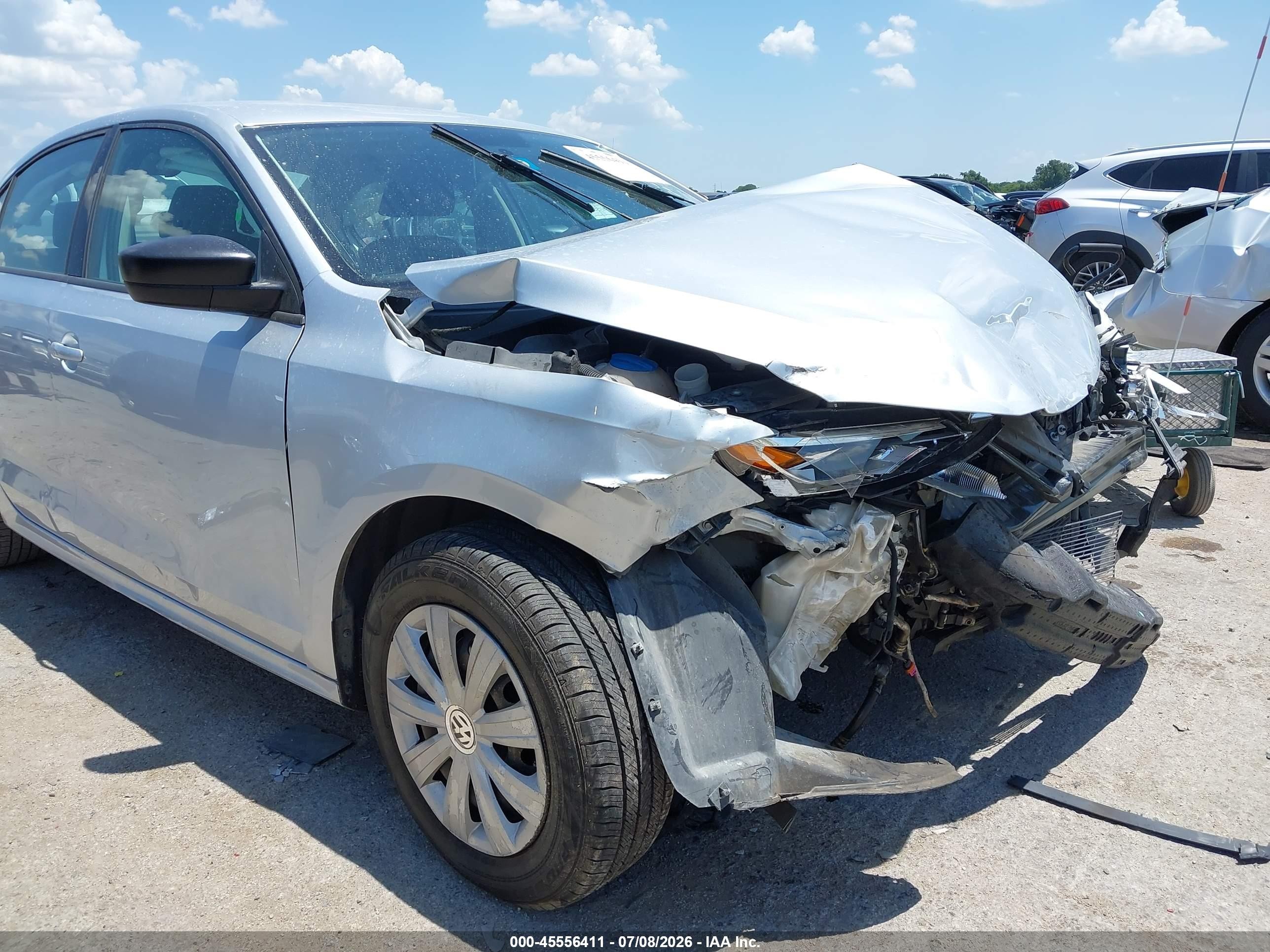 2014 Volkswagen Jetta 2.0l S Silver vin: 3VW2K7AJ3EM257500