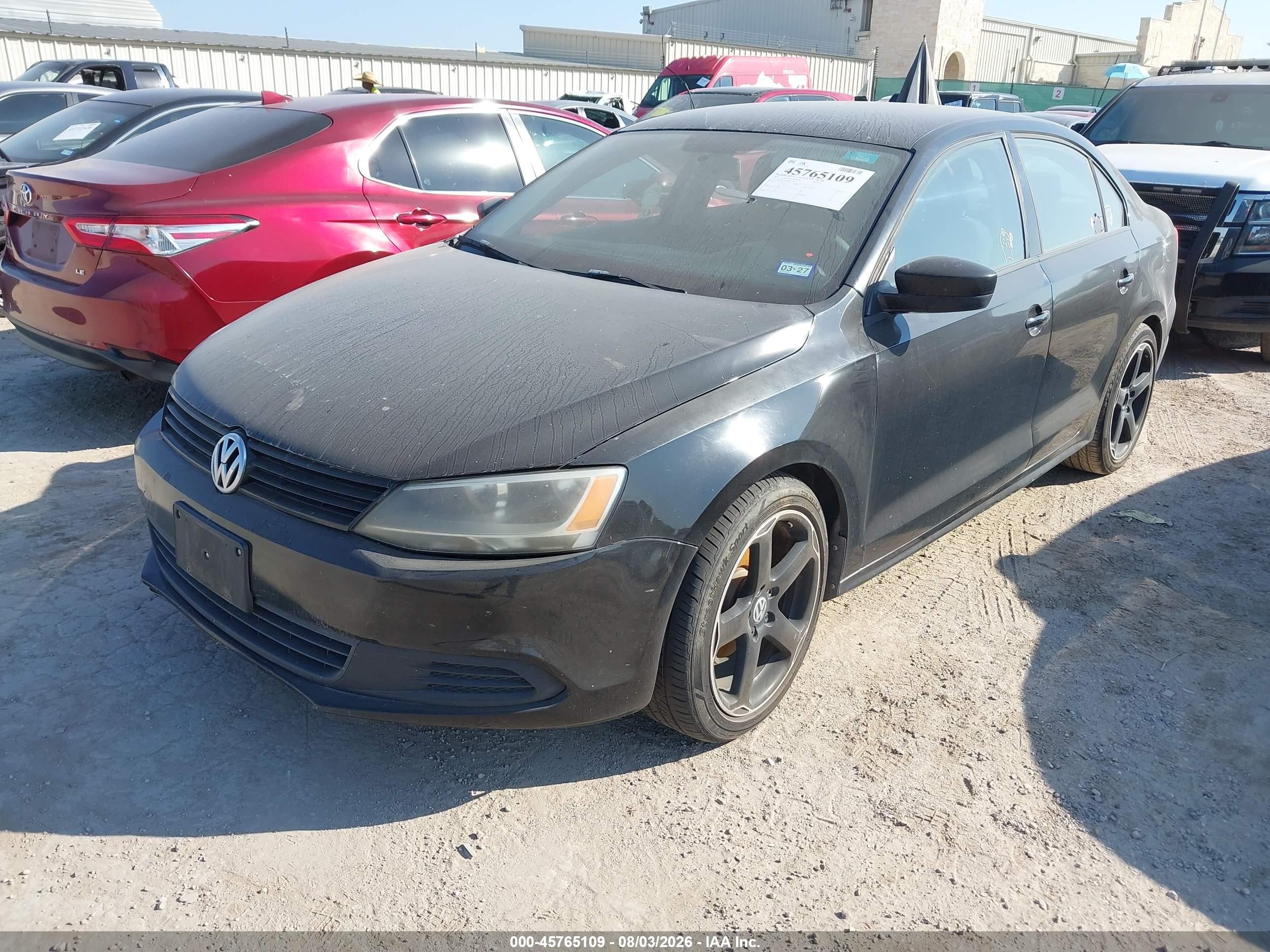 2014 Volkswagen Jetta 2.0l S Черный vin: 3VW2K7AJ3EM311667