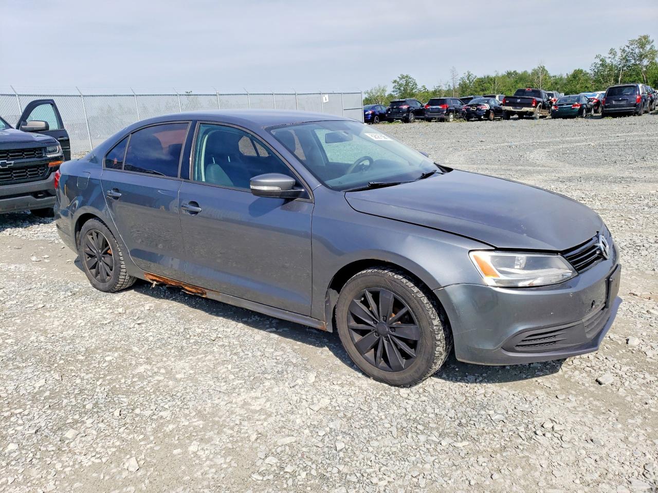 2014 Volkswagen Jetta Base Gray vin: 3VW2K7AJ3EM351442