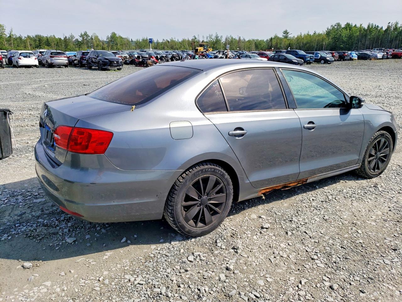 2014 Volkswagen Jetta Base Gray vin: 3VW2K7AJ3EM351442