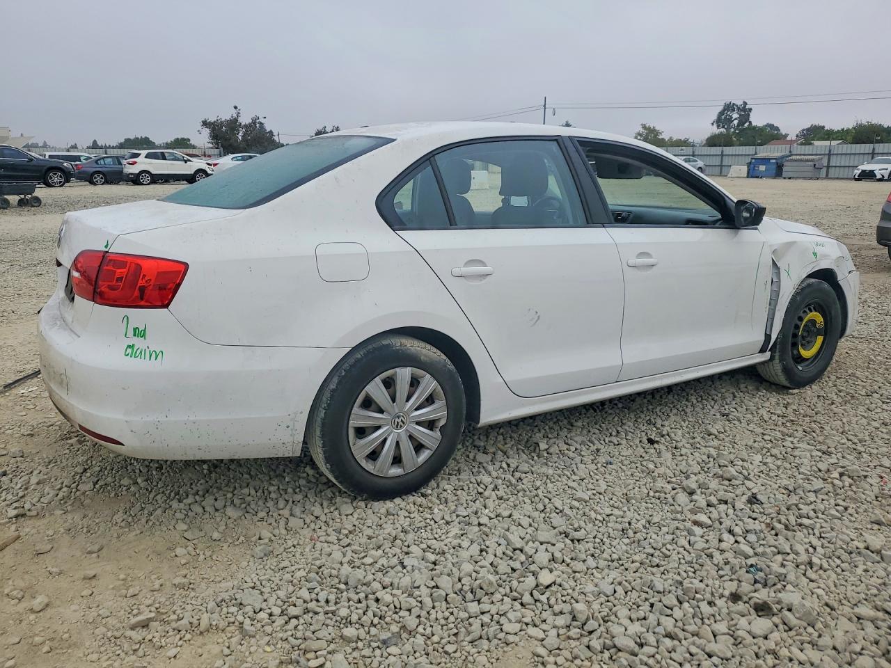 2014 Volkswagen Jetta Base White vin: 3VW2K7AJ3EM375479