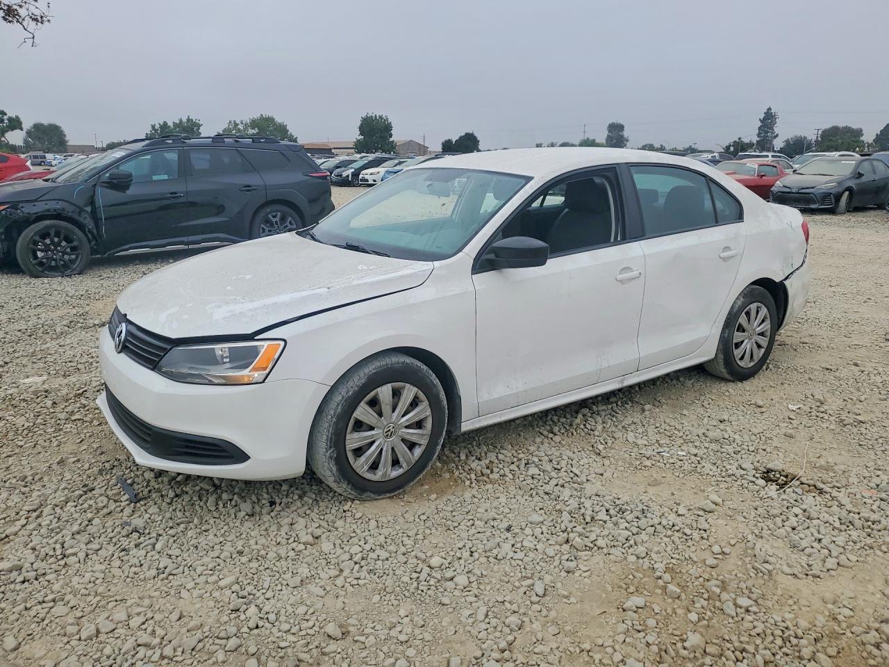 2014 Volkswagen Jetta Base White vin: 3VW2K7AJ3EM375479