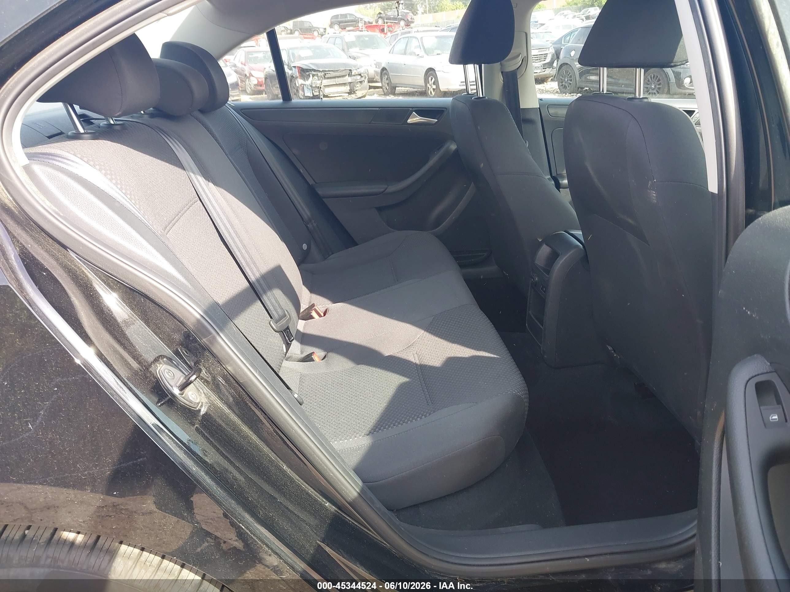 2014 Volkswagen Jetta 2.0l S Black vin: 3VW2K7AJ3EM381198