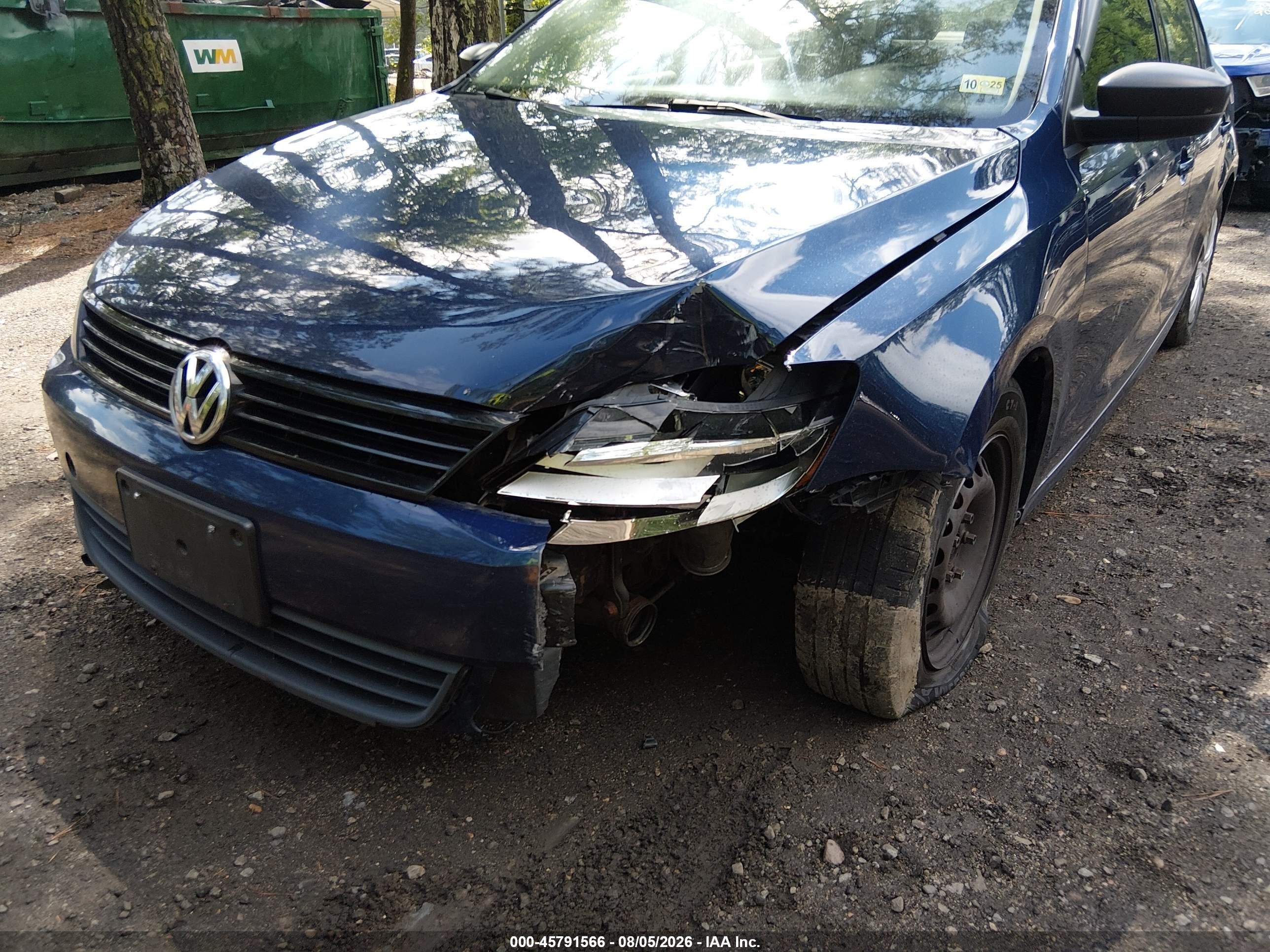 2014 Volkswagen Jetta 2.0l S Синий vin: 3VW2K7AJ3EM382948
