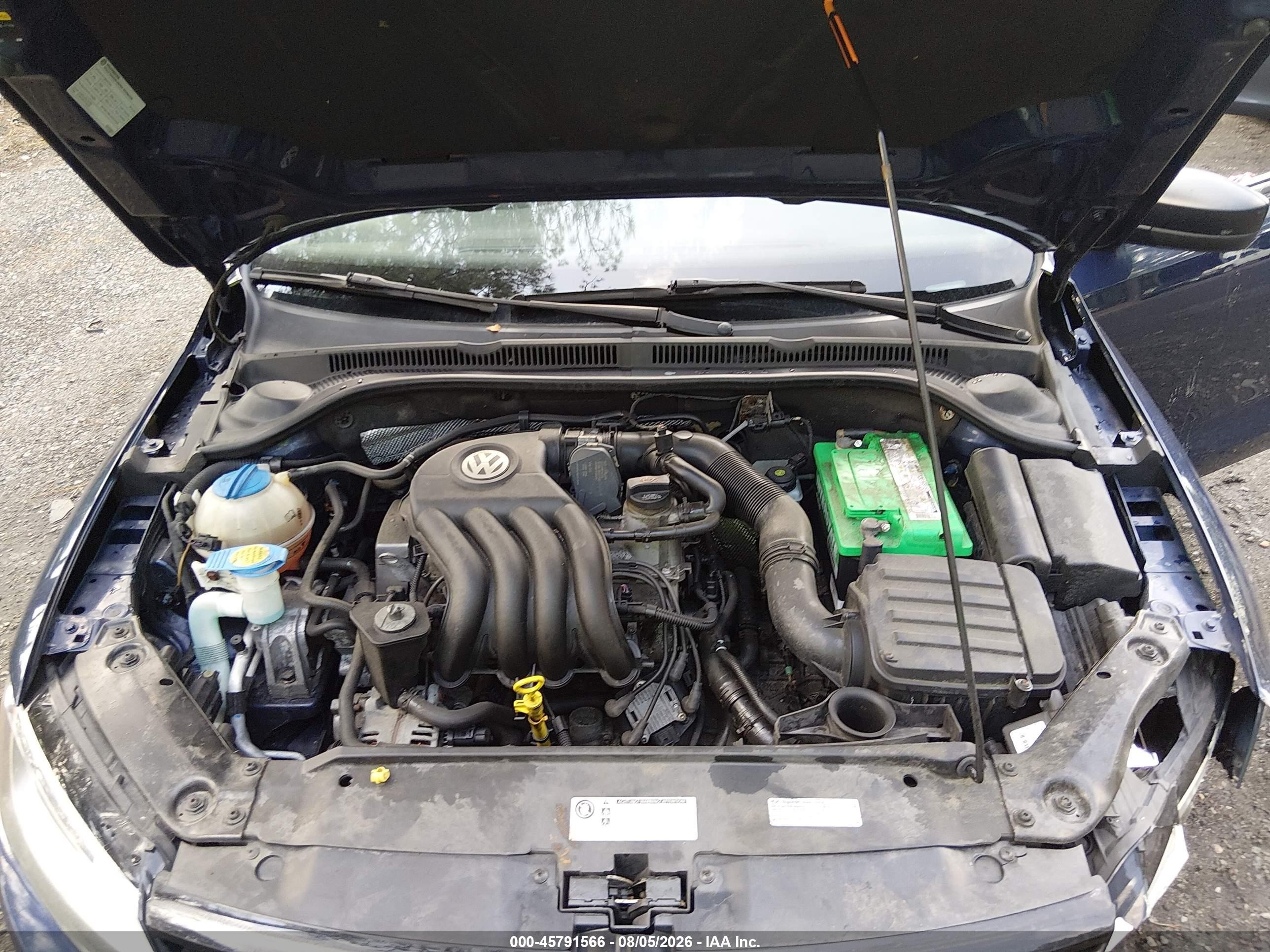 2014 Volkswagen Jetta 2.0l S Синий vin: 3VW2K7AJ3EM382948