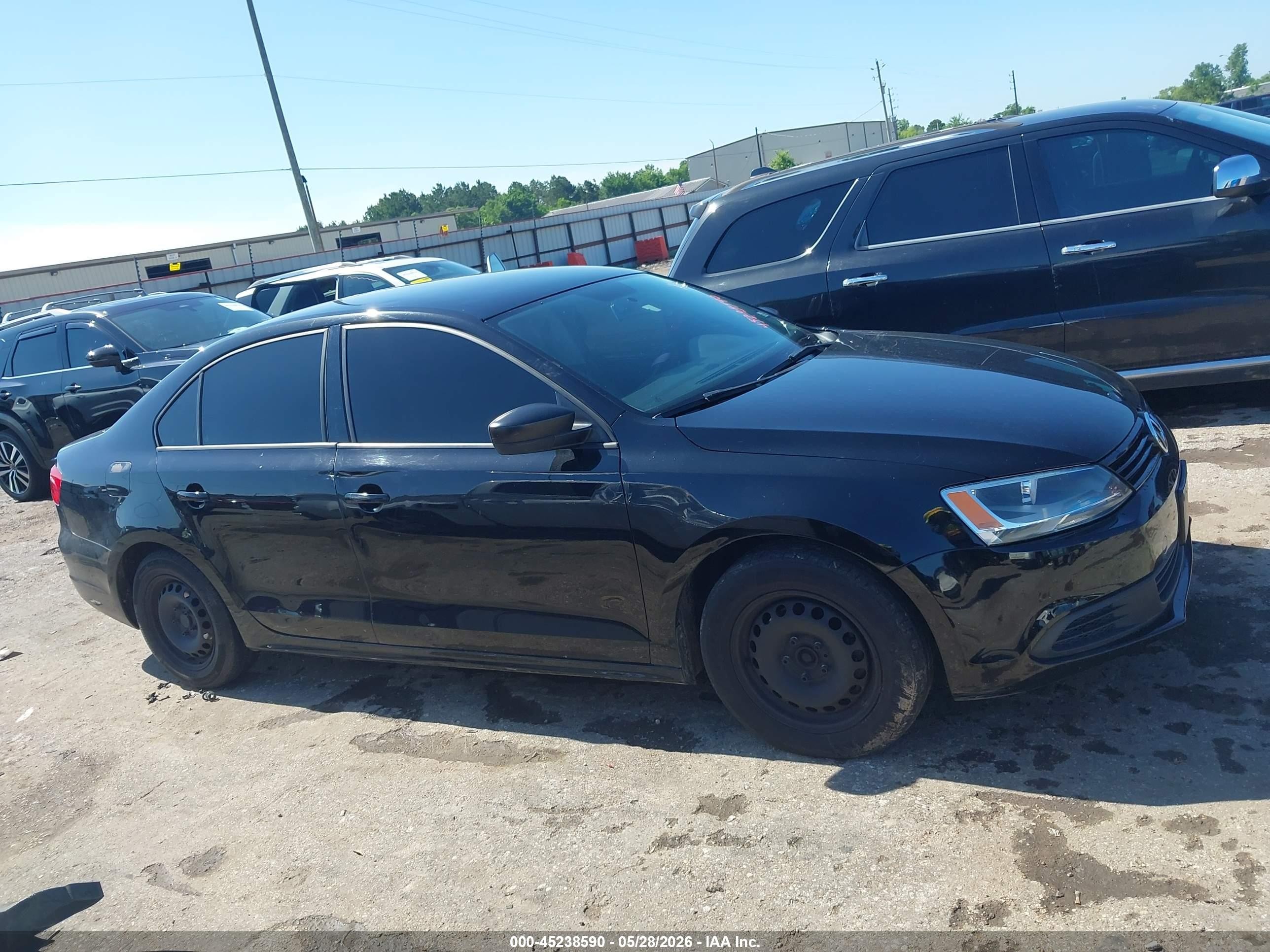 2014 Volkswagen Jetta 2.0l S Black vin: 3VW2K7AJ3EM398700