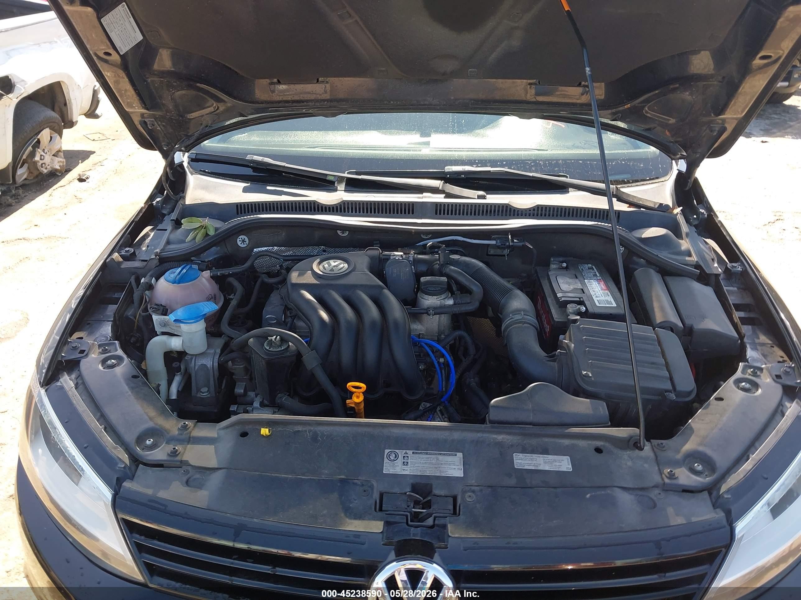2014 Volkswagen Jetta 2.0l S Black vin: 3VW2K7AJ3EM398700