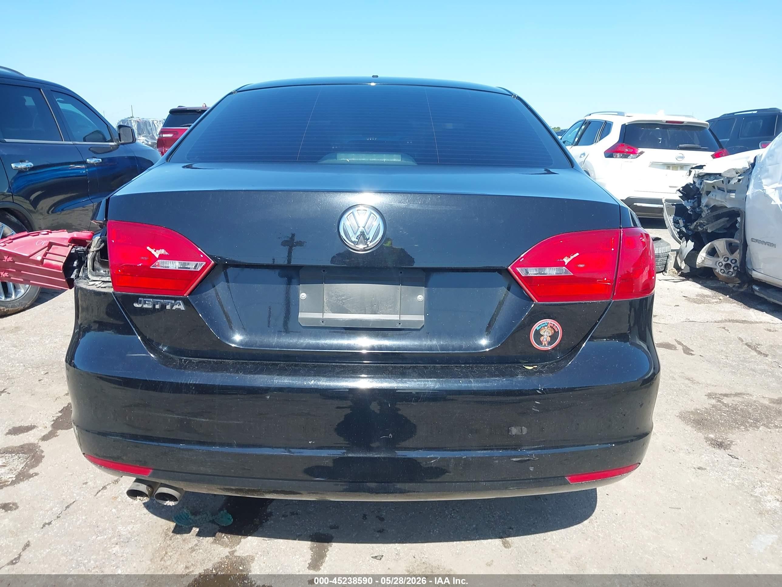 2014 Volkswagen Jetta 2.0l S Black vin: 3VW2K7AJ3EM398700