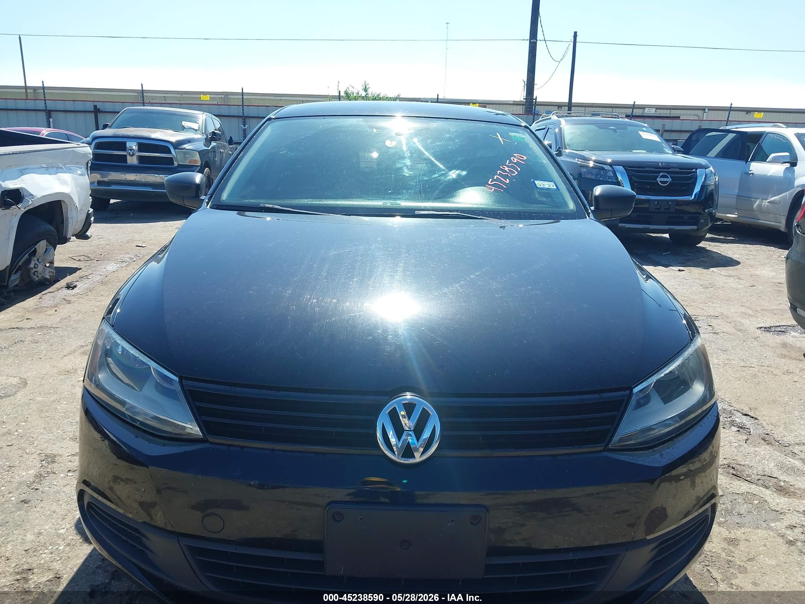 2014 Volkswagen Jetta 2.0l S Black vin: 3VW2K7AJ3EM398700