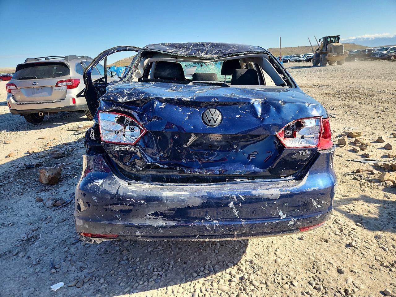 2014 Volkswagen Jetta Base Blue vin: 3VW2K7AJ3EM436488
