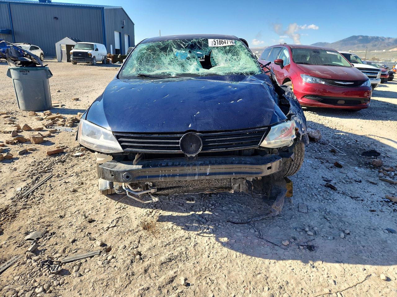 2014 Volkswagen Jetta Base Blue vin: 3VW2K7AJ3EM436488
