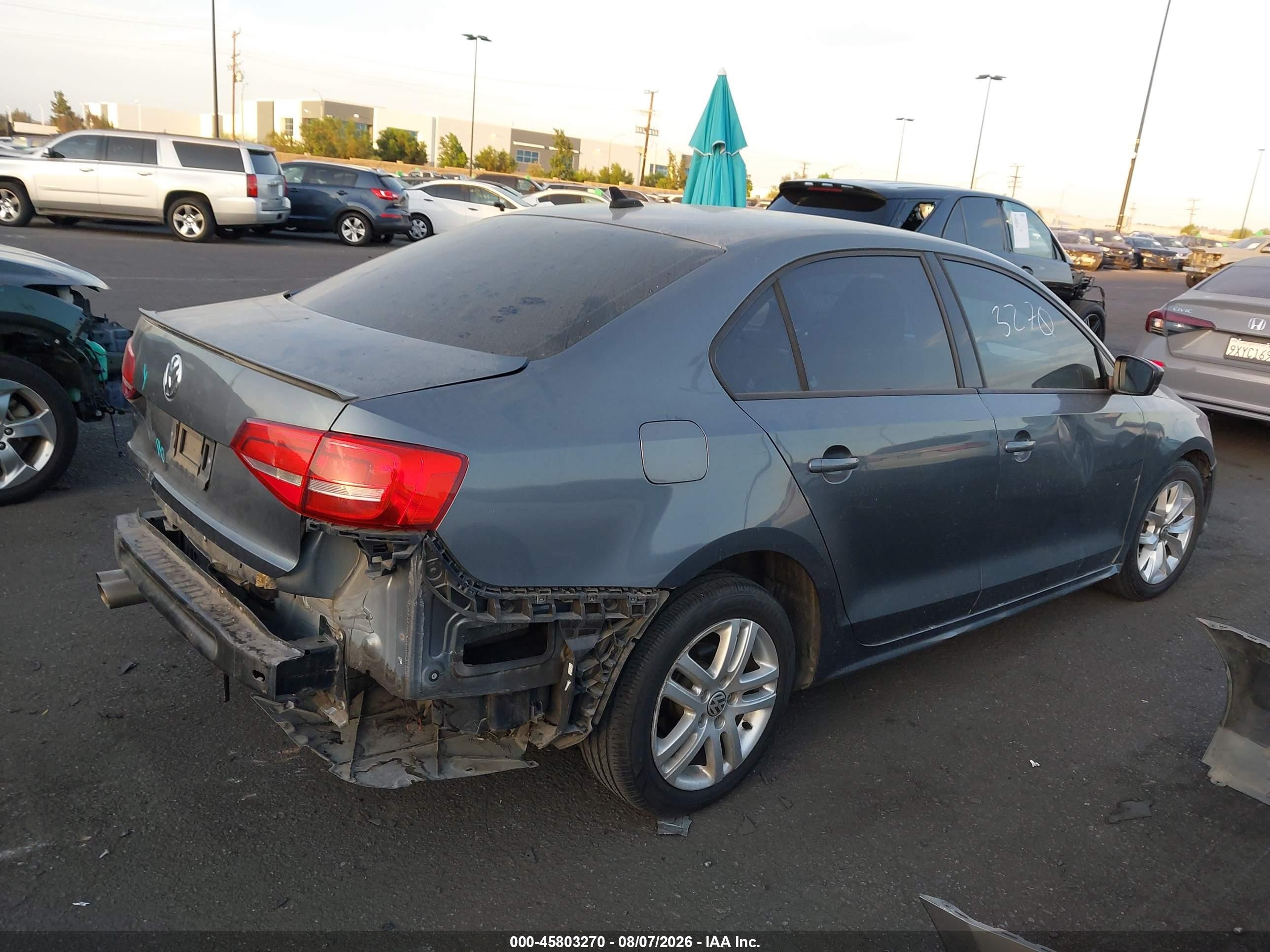 2015 Volkswagen Jetta 2.0l S Gray vin: 3VW2K7AJ3FM211957