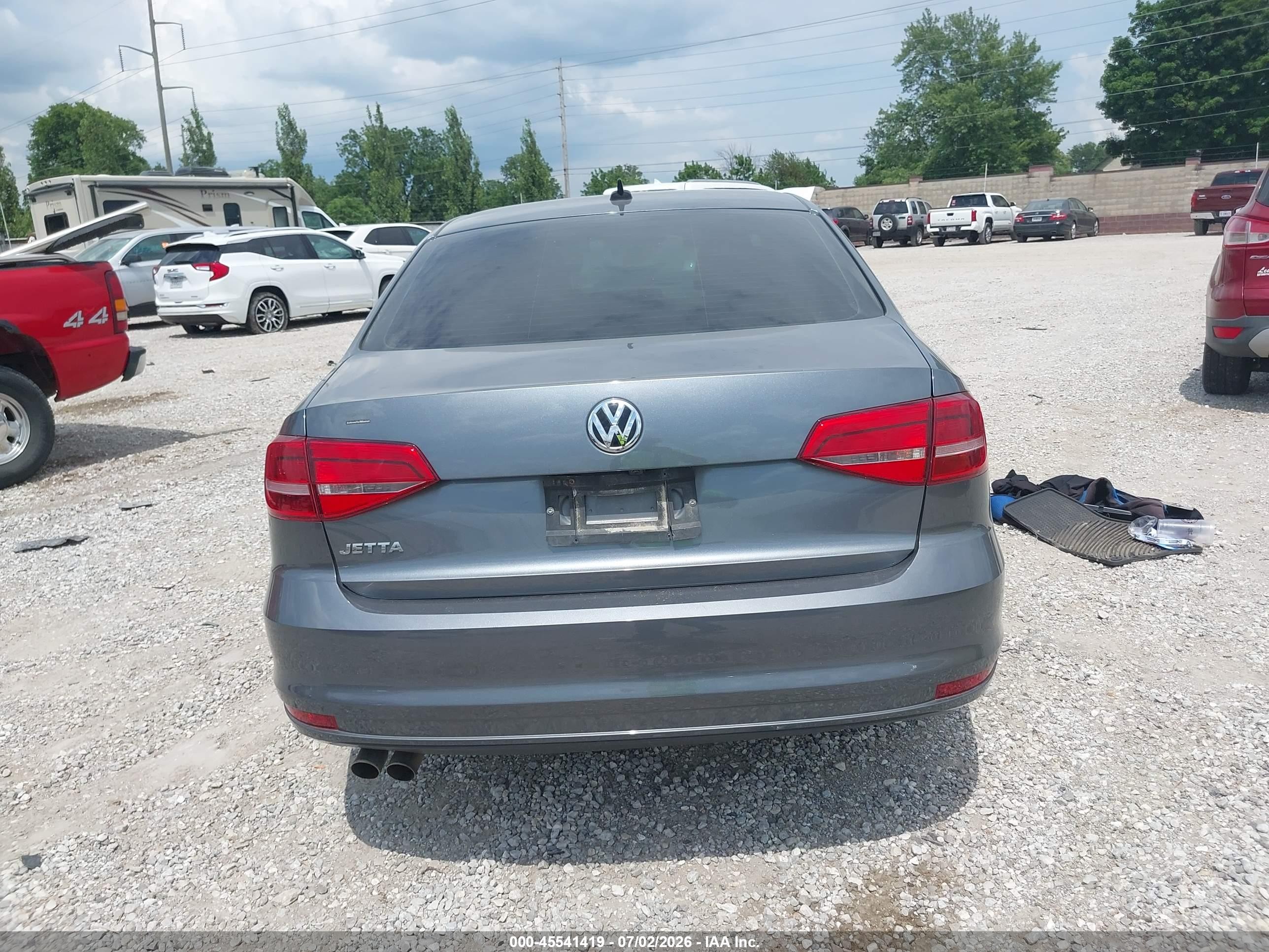 2015 Volkswagen Jetta 2.0l S Серый vin: 3VW2K7AJ3FM215829