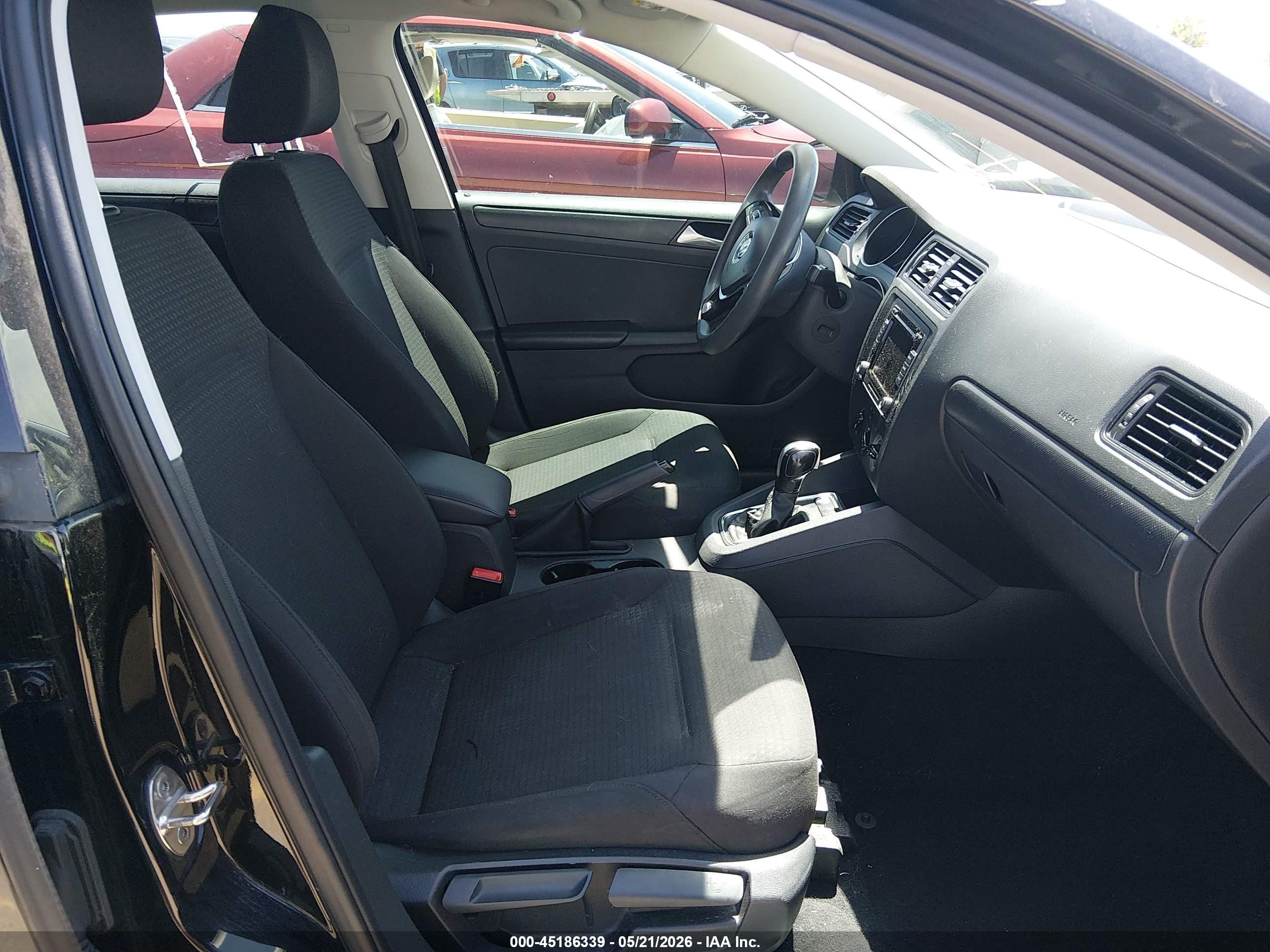 2015 Volkswagen Jetta 2.0l S Black vin: 3VW2K7AJ3FM225230