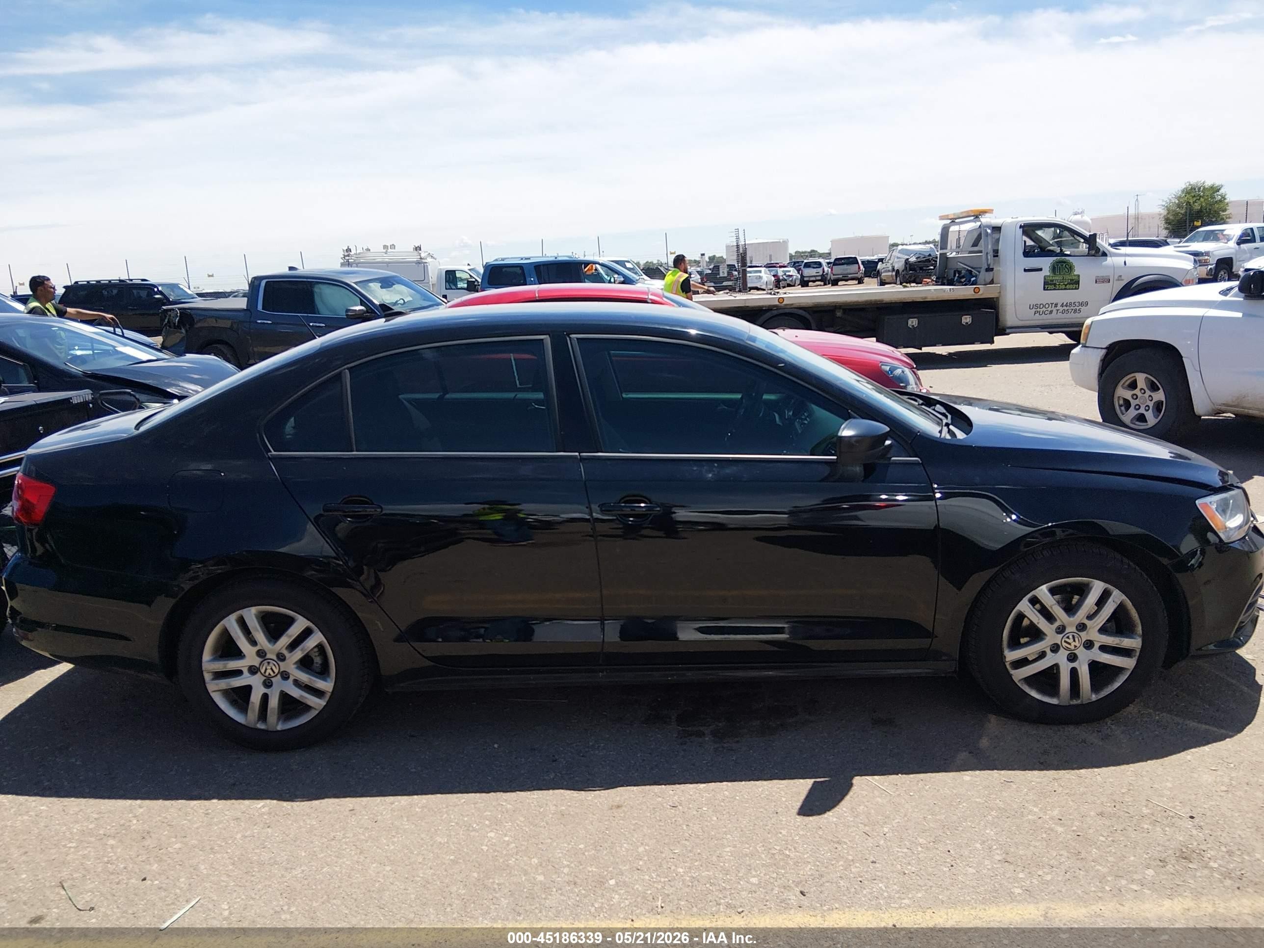 2015 Volkswagen Jetta 2.0l S Black vin: 3VW2K7AJ3FM225230