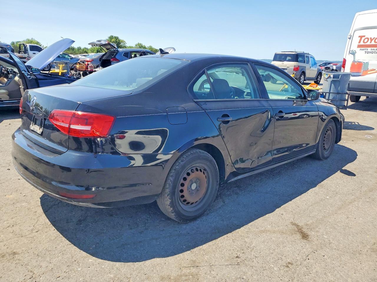 2015 Volkswagen Jetta Base Black vin: 3VW2K7AJ3FM249513