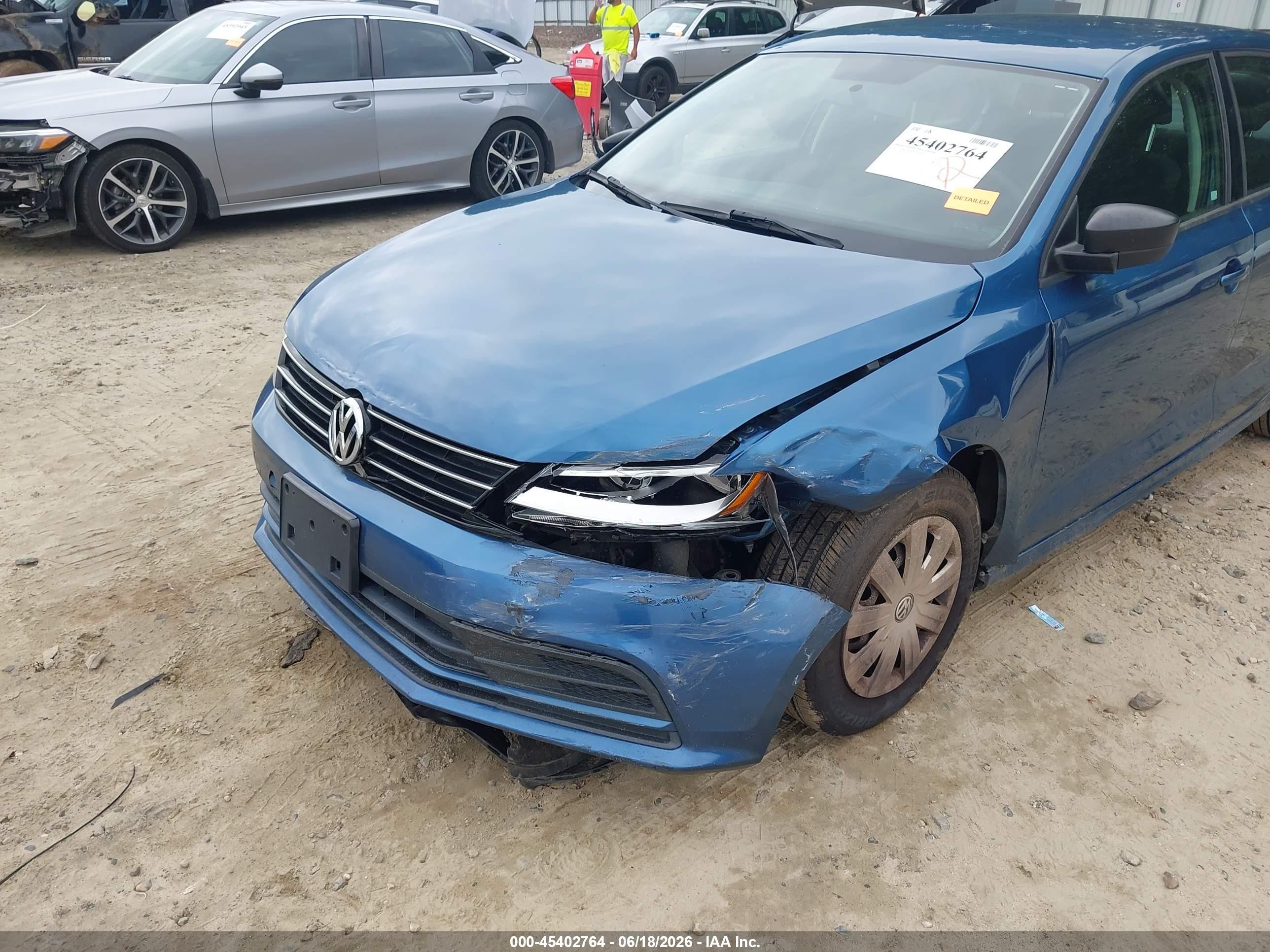 2015 Volkswagen Jetta 2.0l S Синий vin: 3VW2K7AJ3FM279725