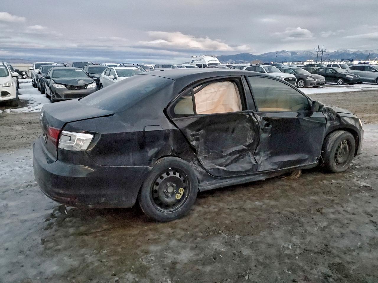 2015 Volkswagen Jetta Base Black vin: 3VW2K7AJ3FM284777