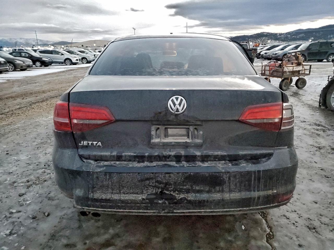 2015 Volkswagen Jetta Base Black vin: 3VW2K7AJ3FM284777