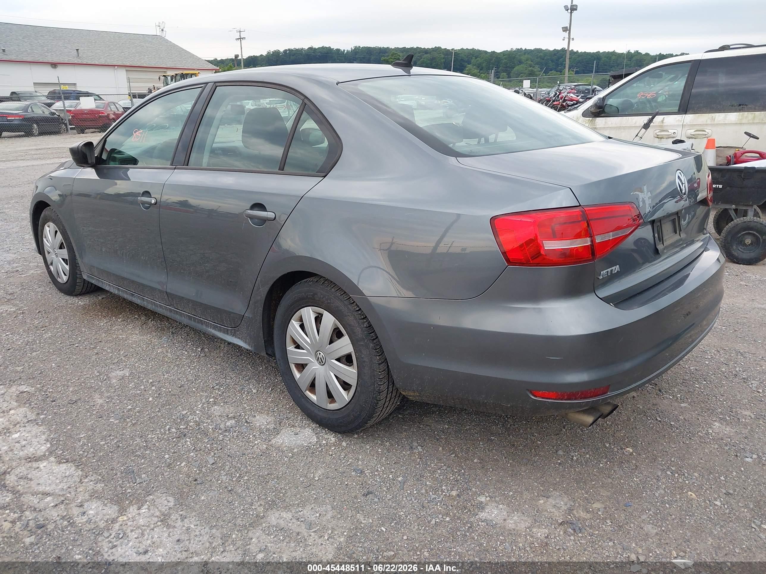 2015 Volkswagen Jetta 2.0l S Gray vin: 3VW2K7AJ3FM288358