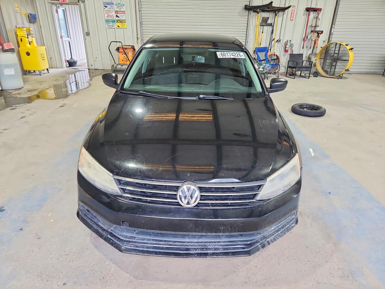 2015 Volkswagen Jetta Base Black vin: 3VW2K7AJ3FM298663