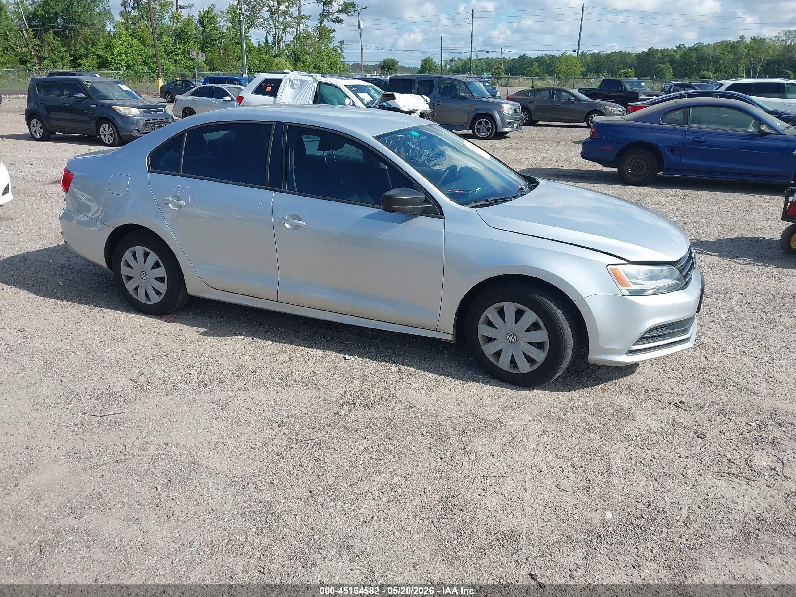2015 Volkswagen Jetta 2.0l S Gray vin: 3VW2K7AJ3FM324033