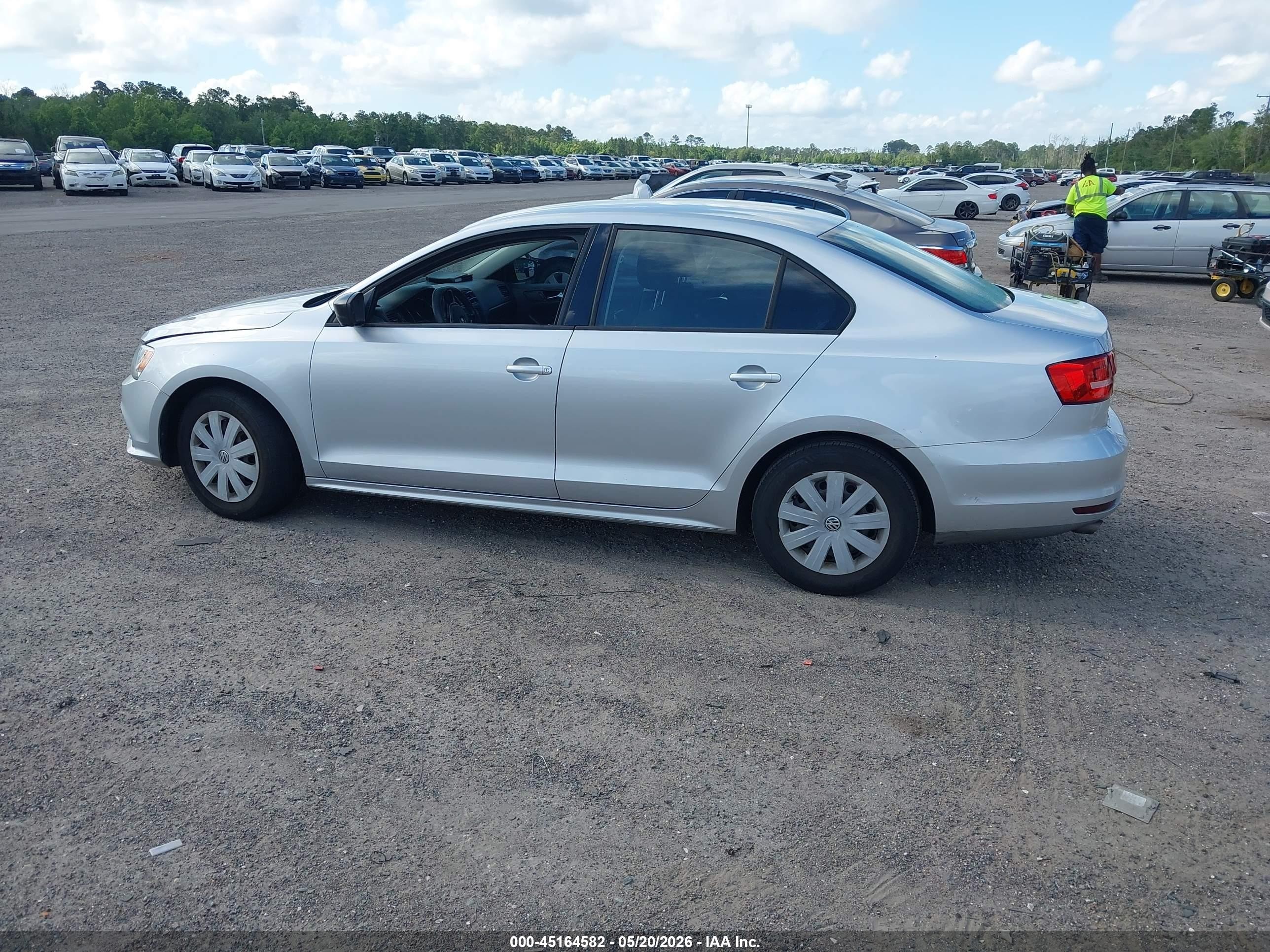 2015 Volkswagen Jetta 2.0l S Gray vin: 3VW2K7AJ3FM324033