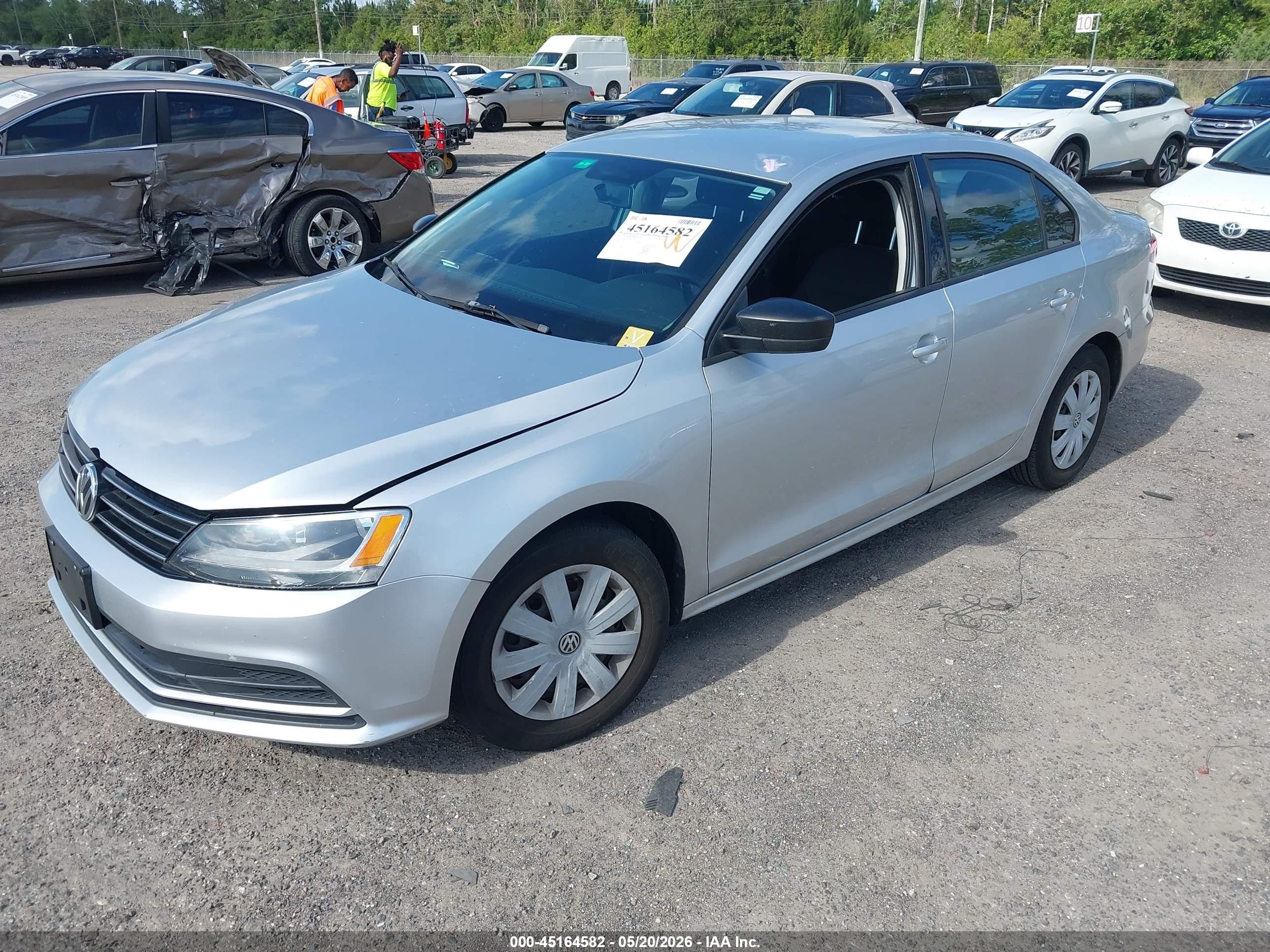 2015 Volkswagen Jetta 2.0l S Gray vin: 3VW2K7AJ3FM324033