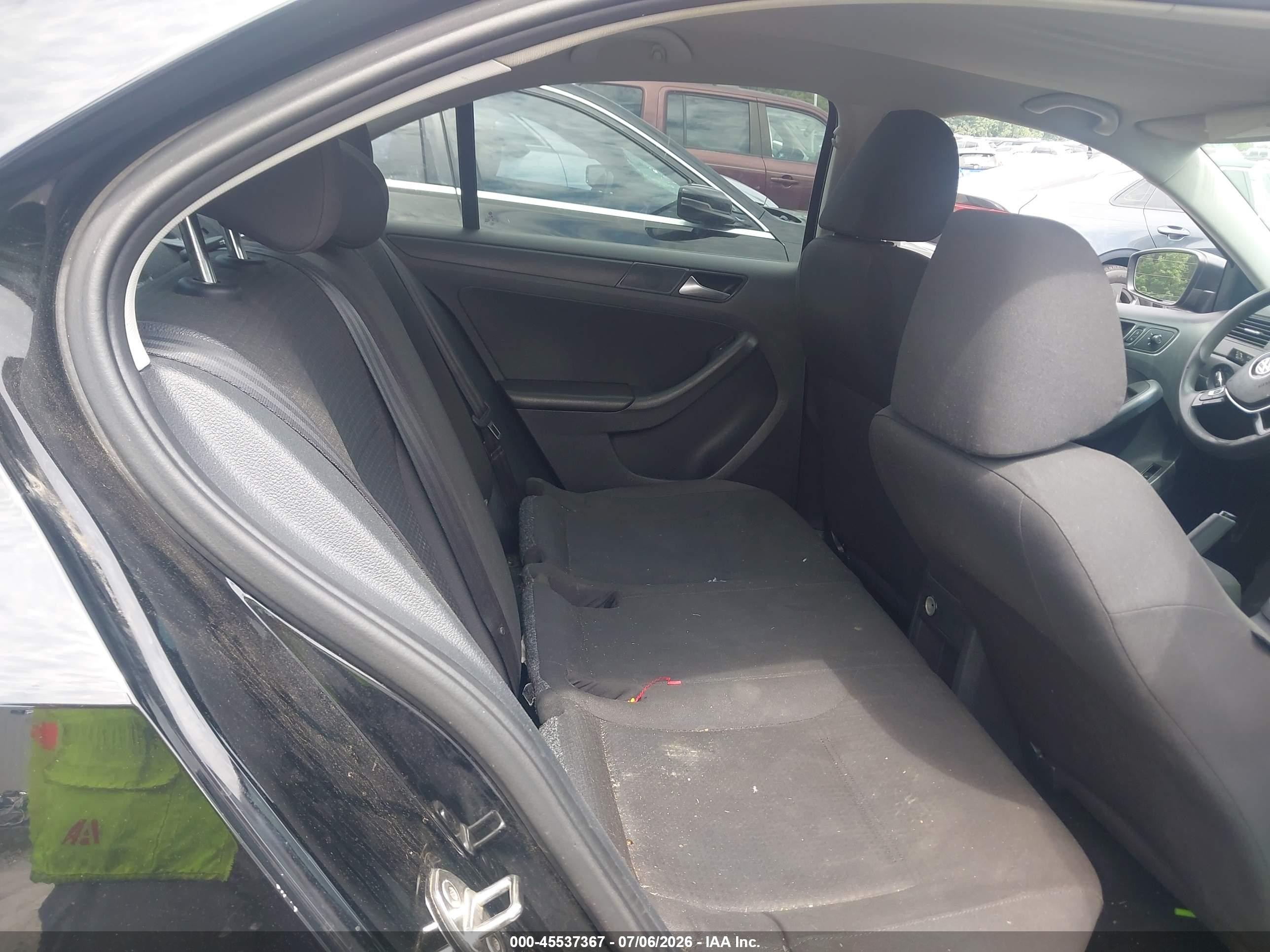 2015 Volkswagen Jetta 2.0l S Black vin: 3VW2K7AJ3FM327062
