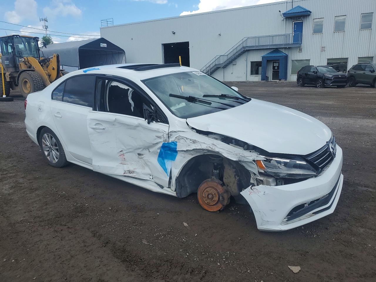 2015 Volkswagen Jetta Base White vin: 3VW2K7AJ3FM330186