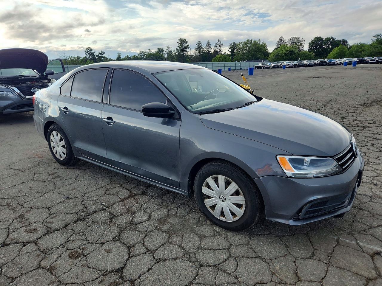 2015 Volkswagen Jetta Base Gray vin: 3VW2K7AJ3FM334318