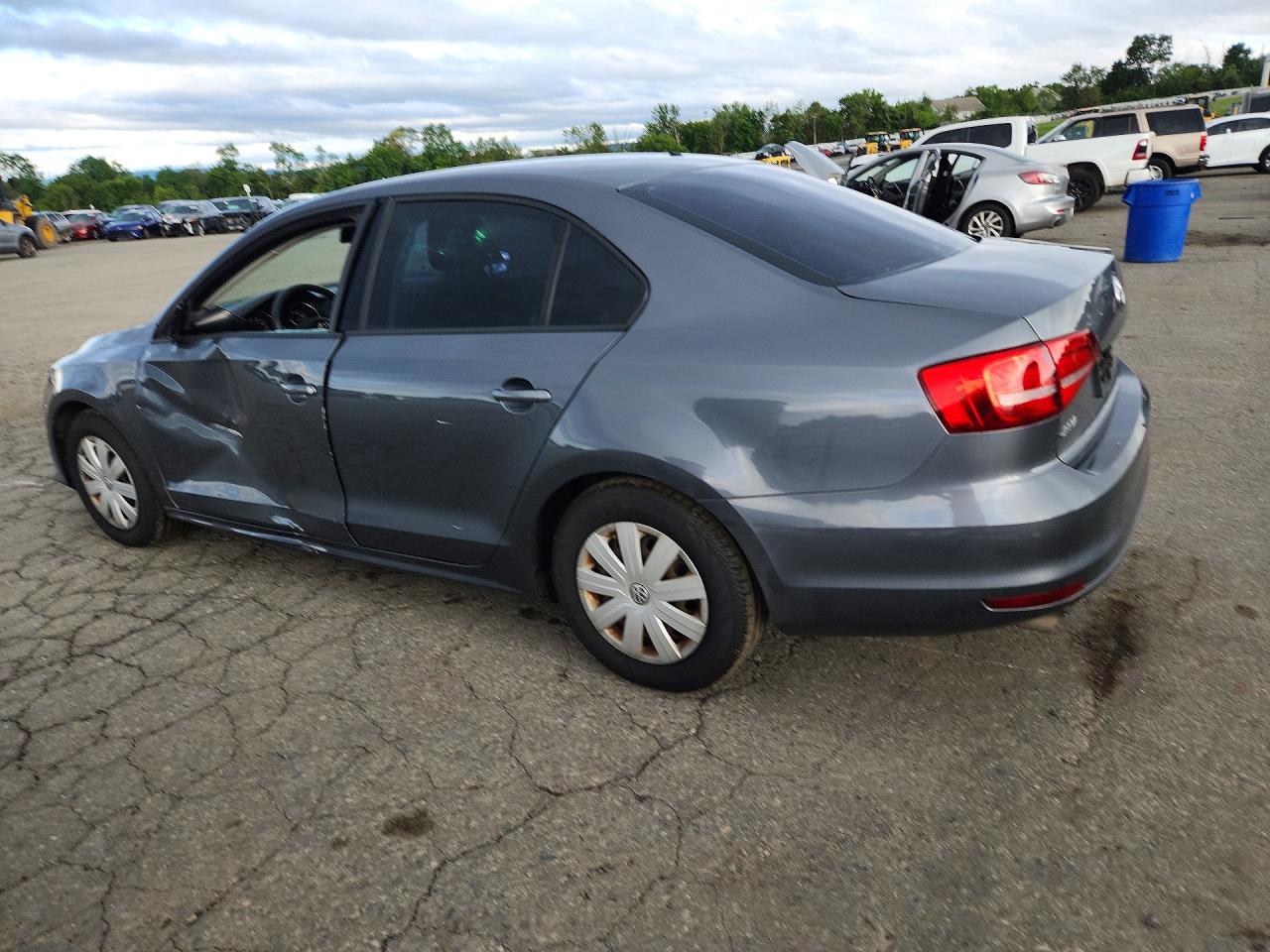2015 Volkswagen Jetta Base Gray vin: 3VW2K7AJ3FM334318