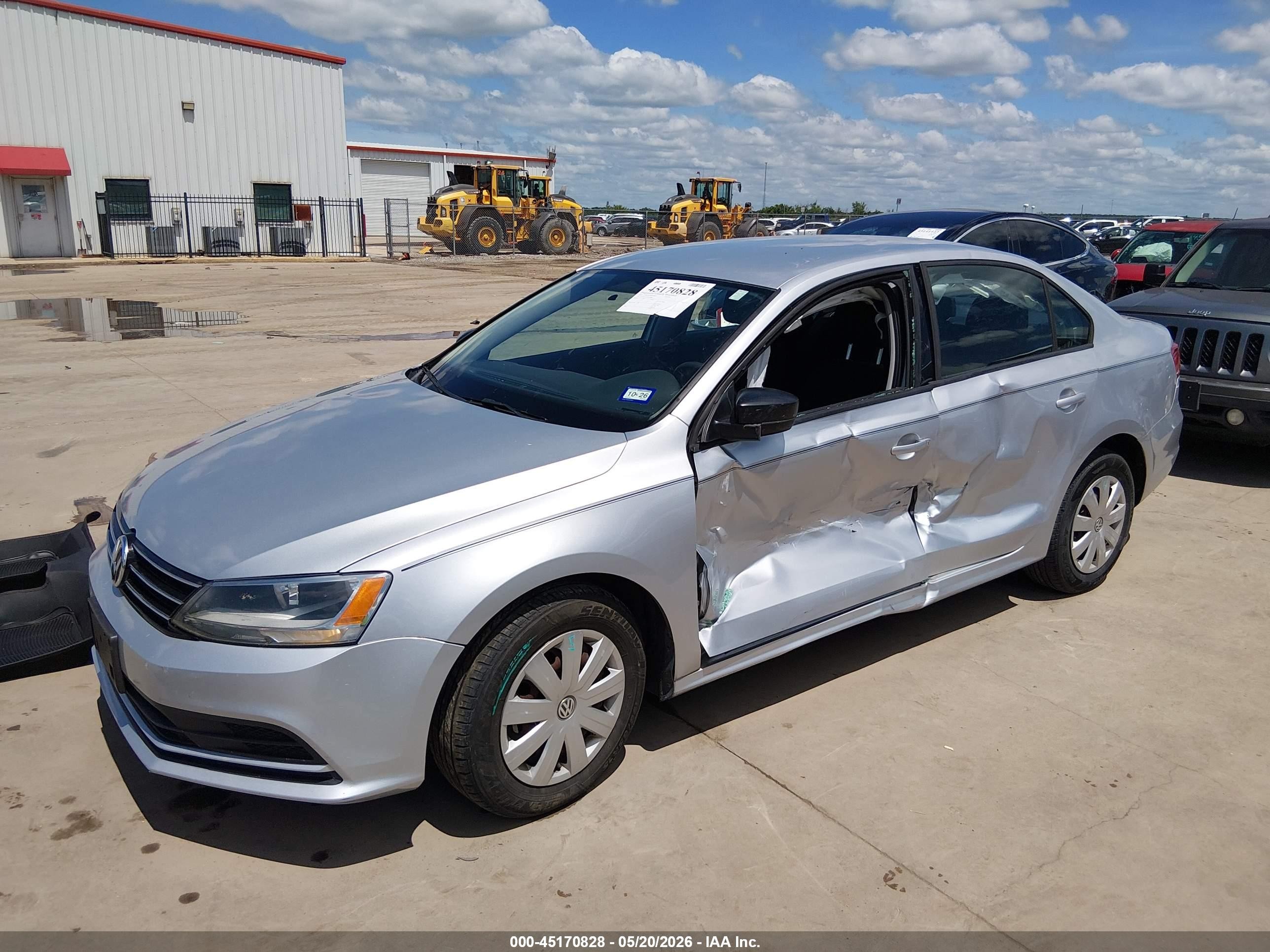2015 Volkswagen Jetta 2.0l S Silver vin: 3VW2K7AJ3FM339888